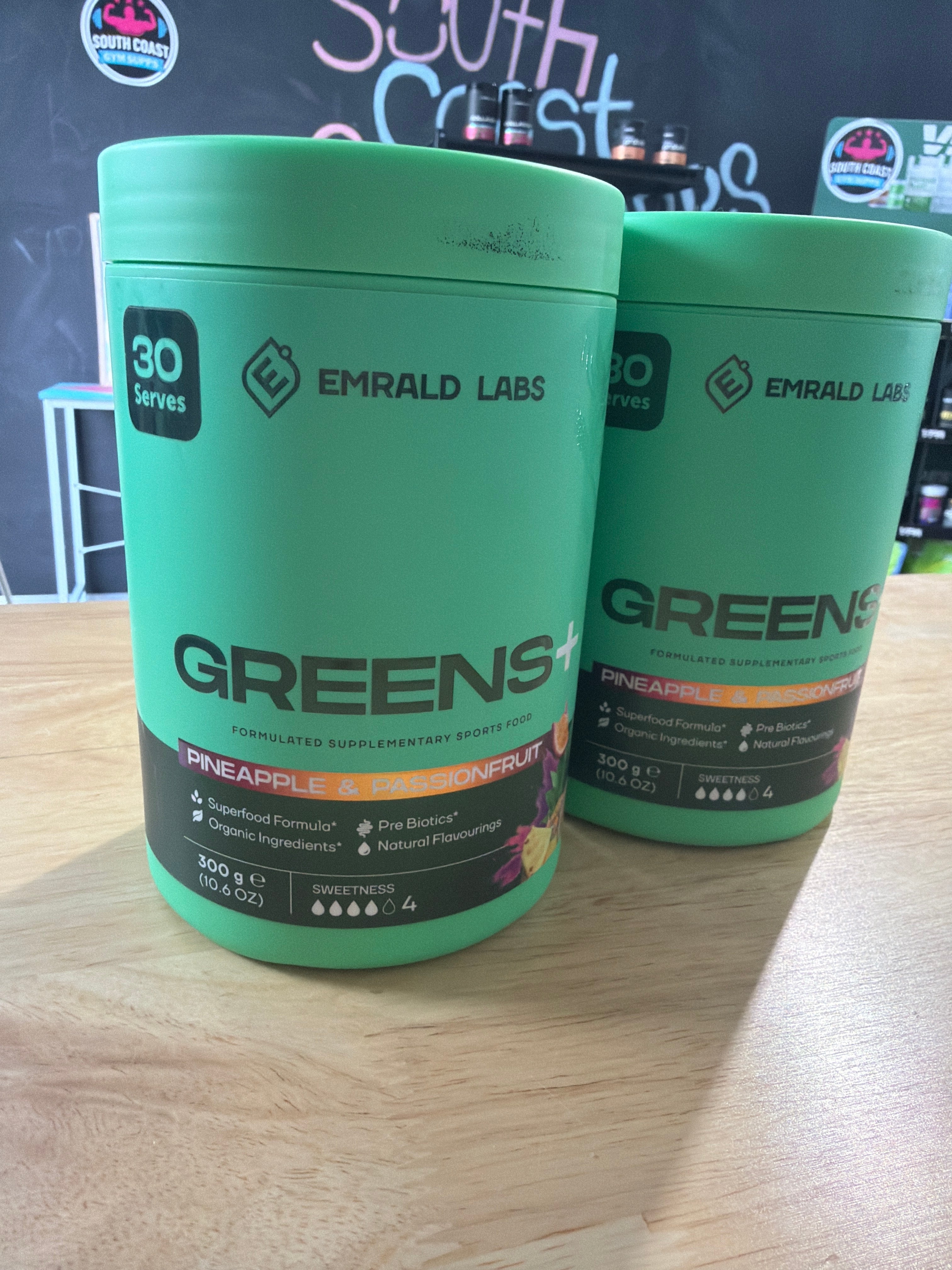 Emrald Labs Greens+ – Pineapple & Passionfruit Flavour