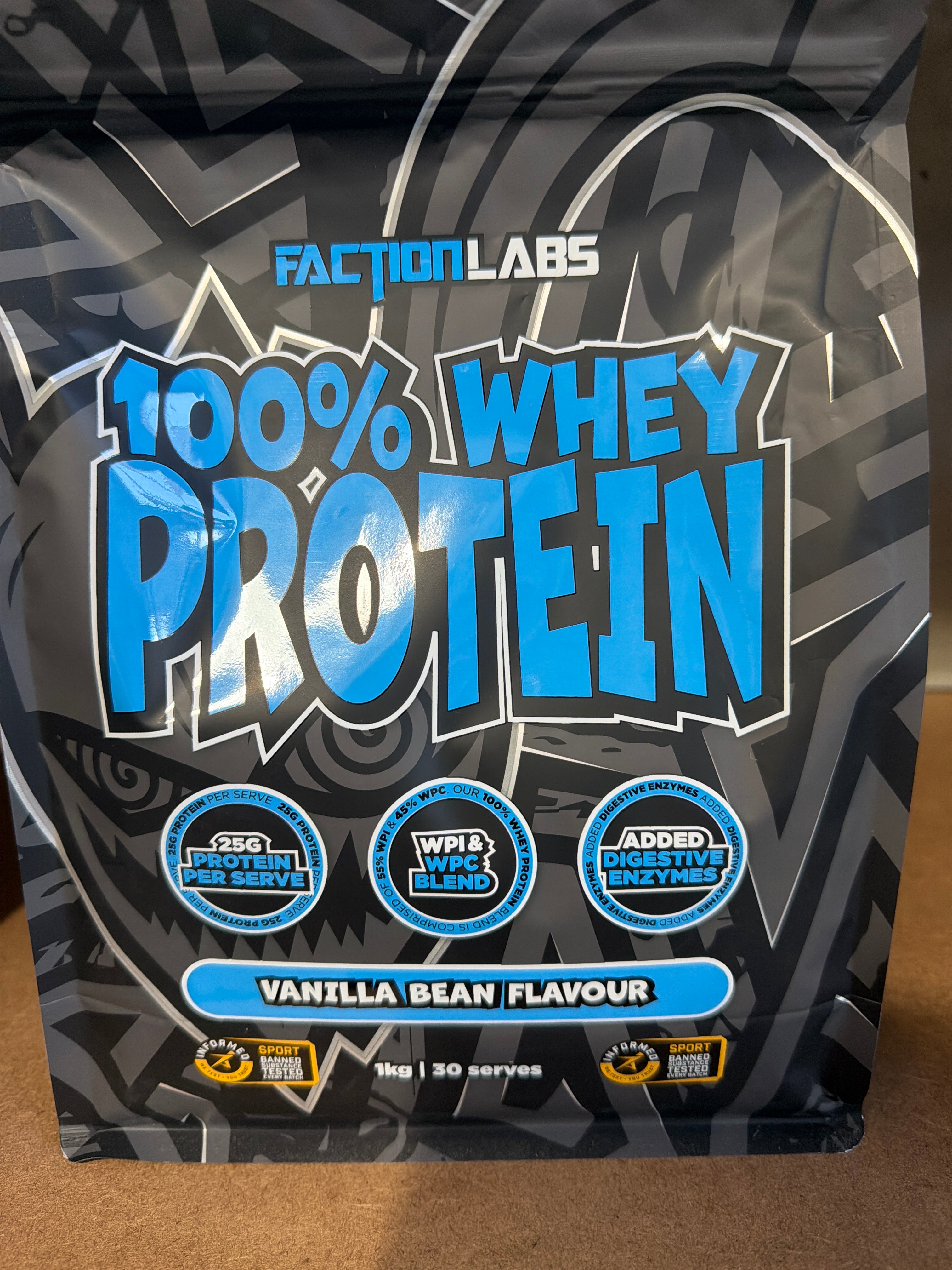 Faction Labs 100% Whey Protein - Vanilla Bean