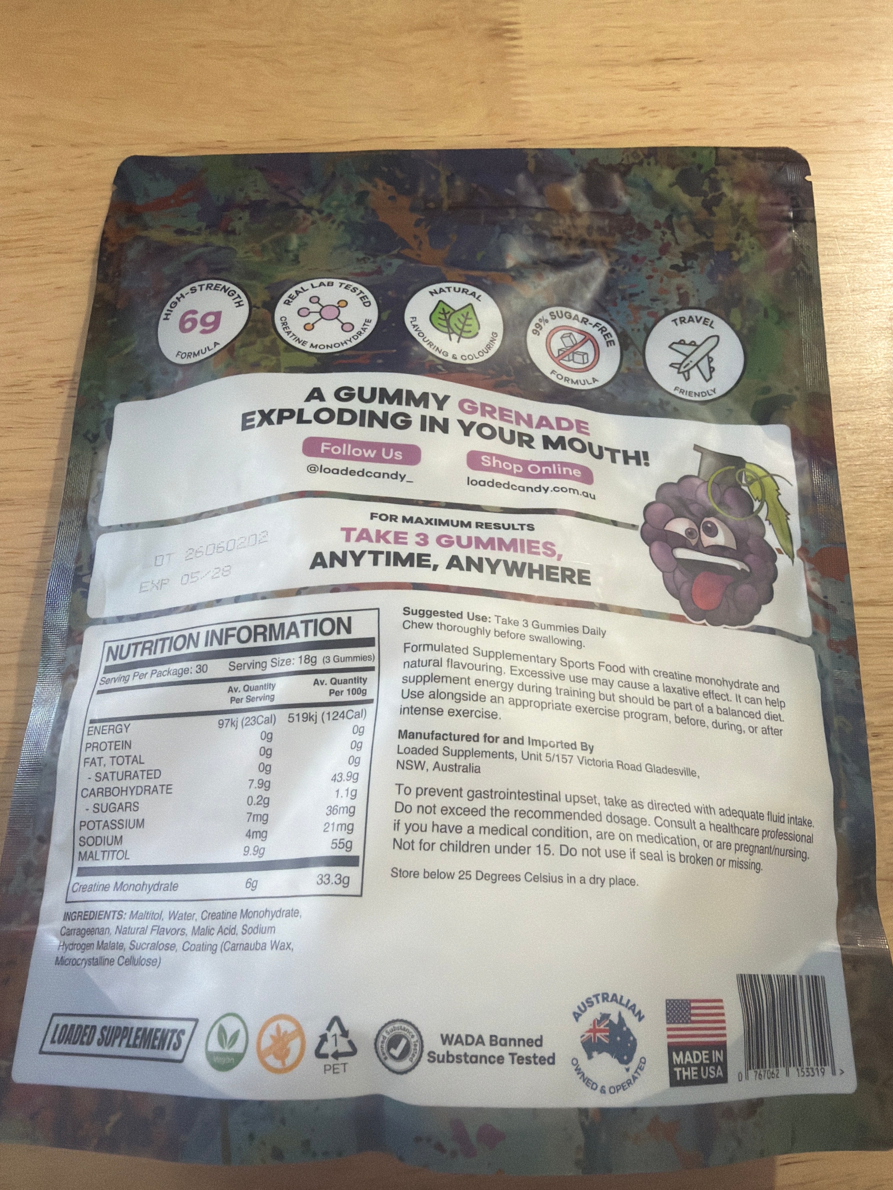Loaded Candy Creatine Gummies – Grenade Grape
