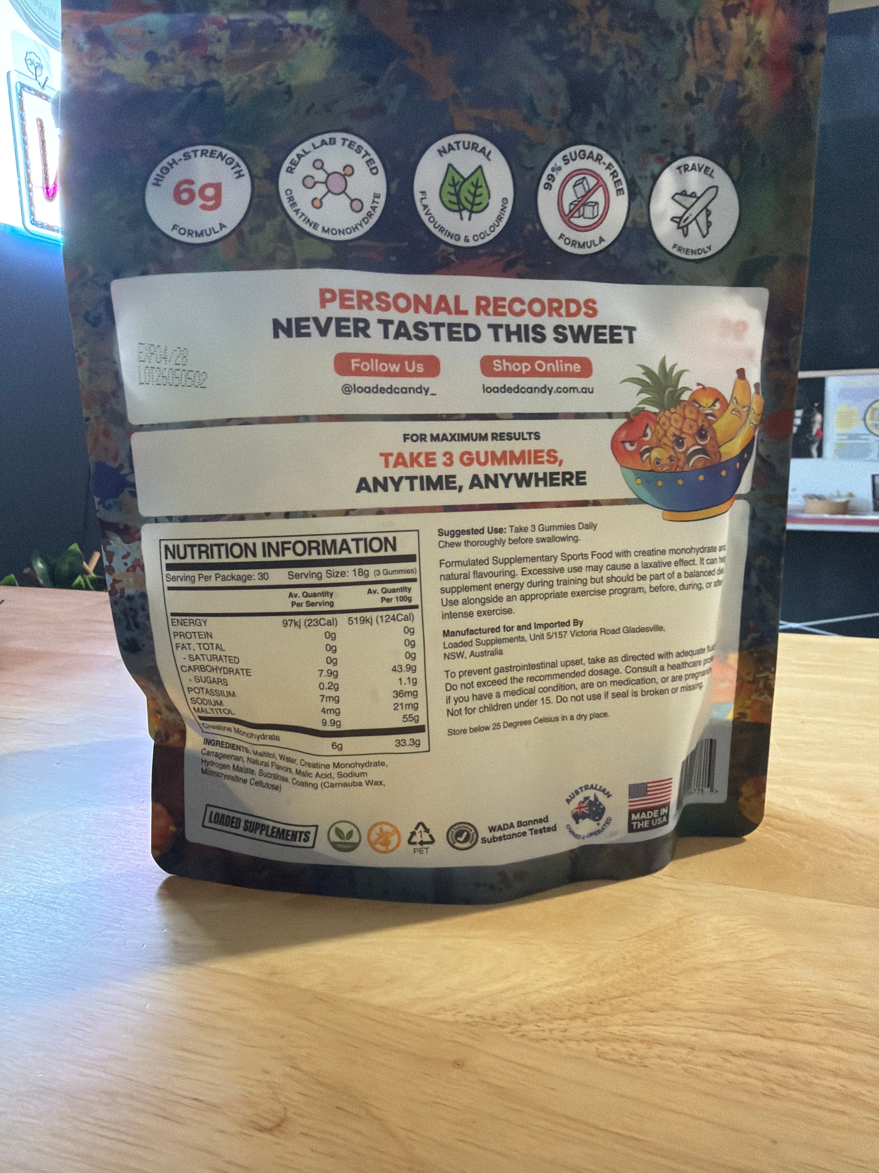 Loaded Candy Creatine Gummies - PR Pineapple
