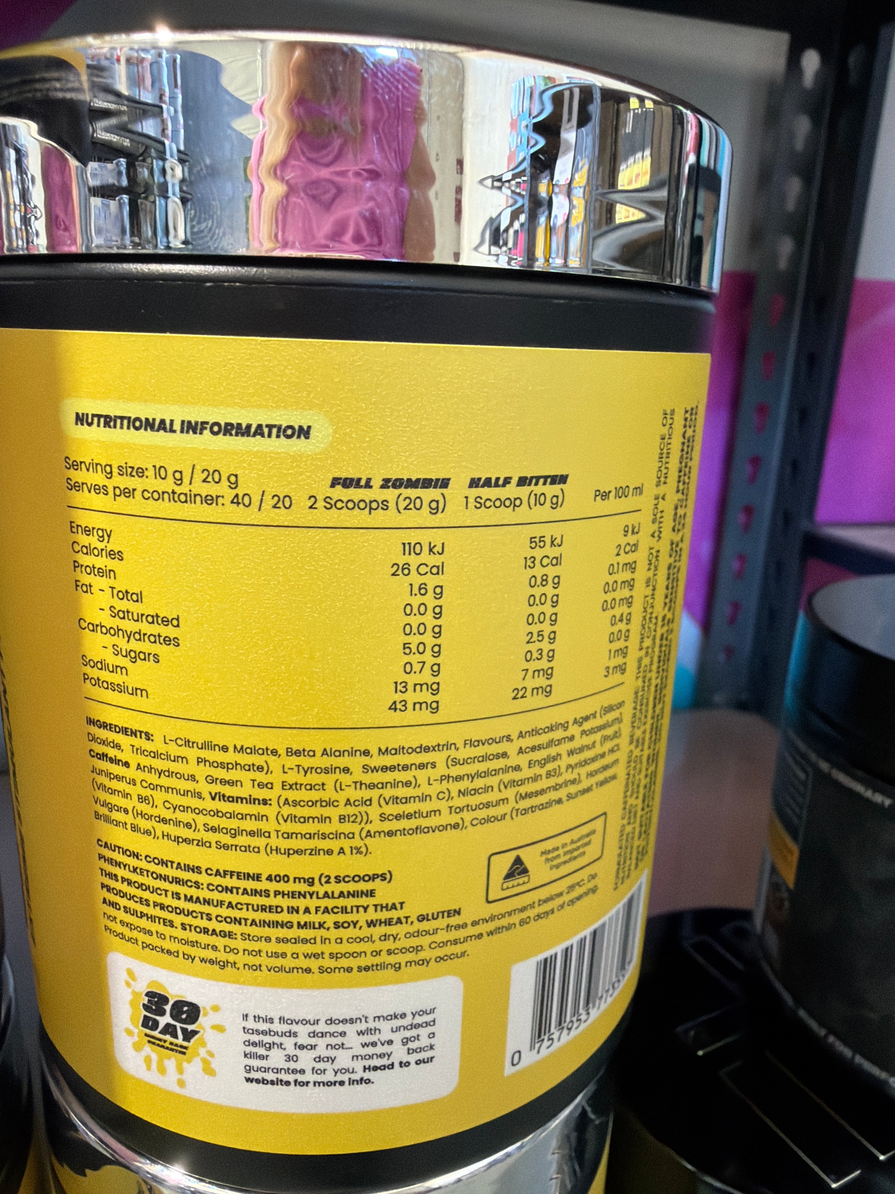 Zombie Labs Cross-Eyed Pre-Workout - Gory Green Lemonade