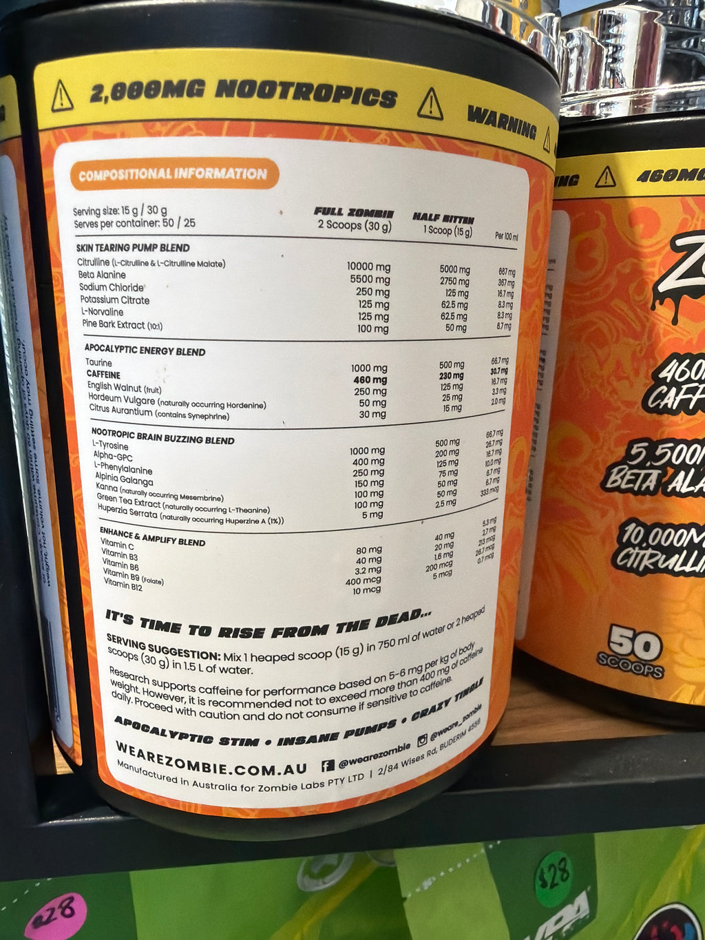 Zombie Labs Manic Mango Nectar Pre-Workout