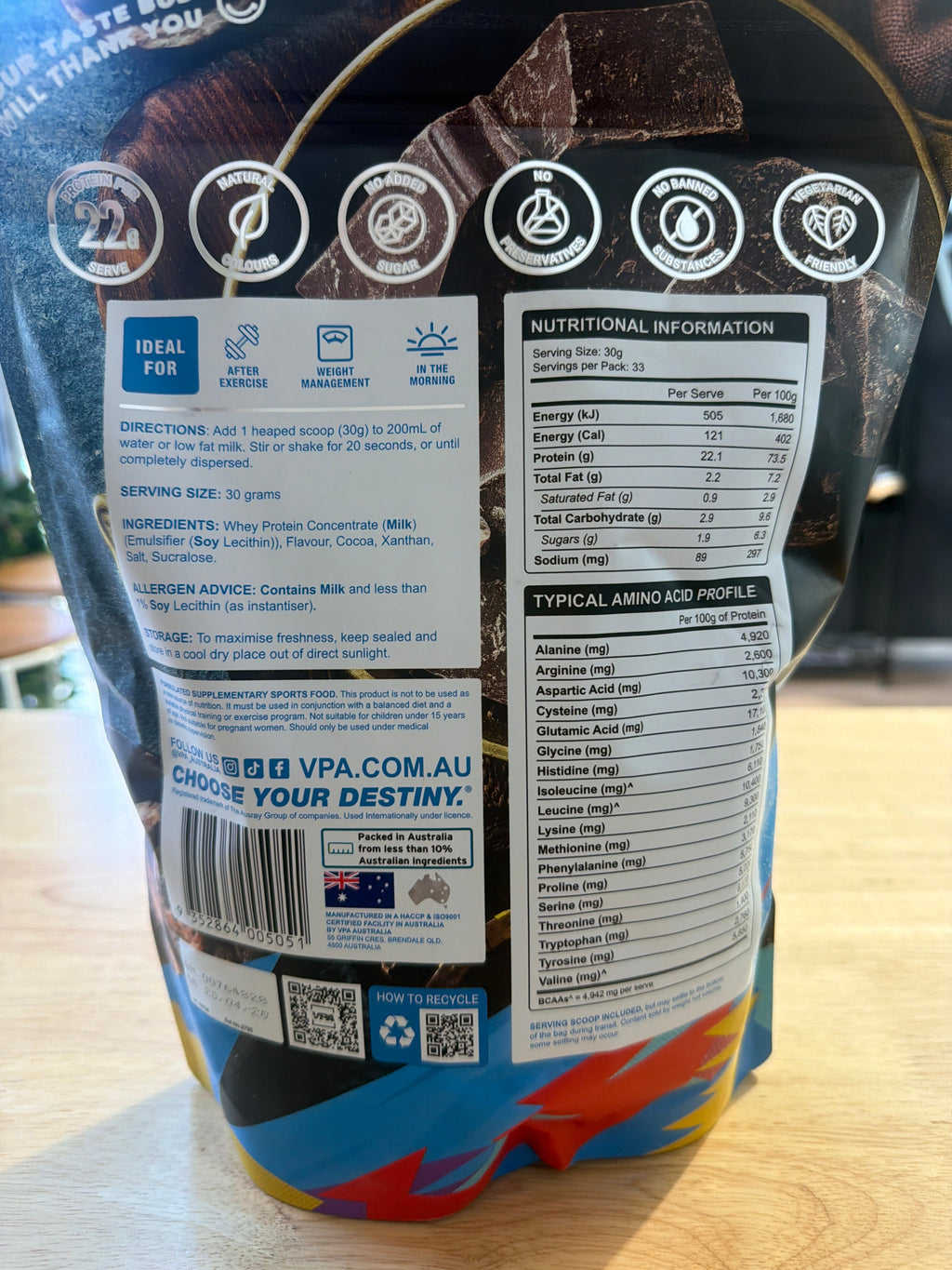 VPA Australia Premium Whey - Dark Chocolate