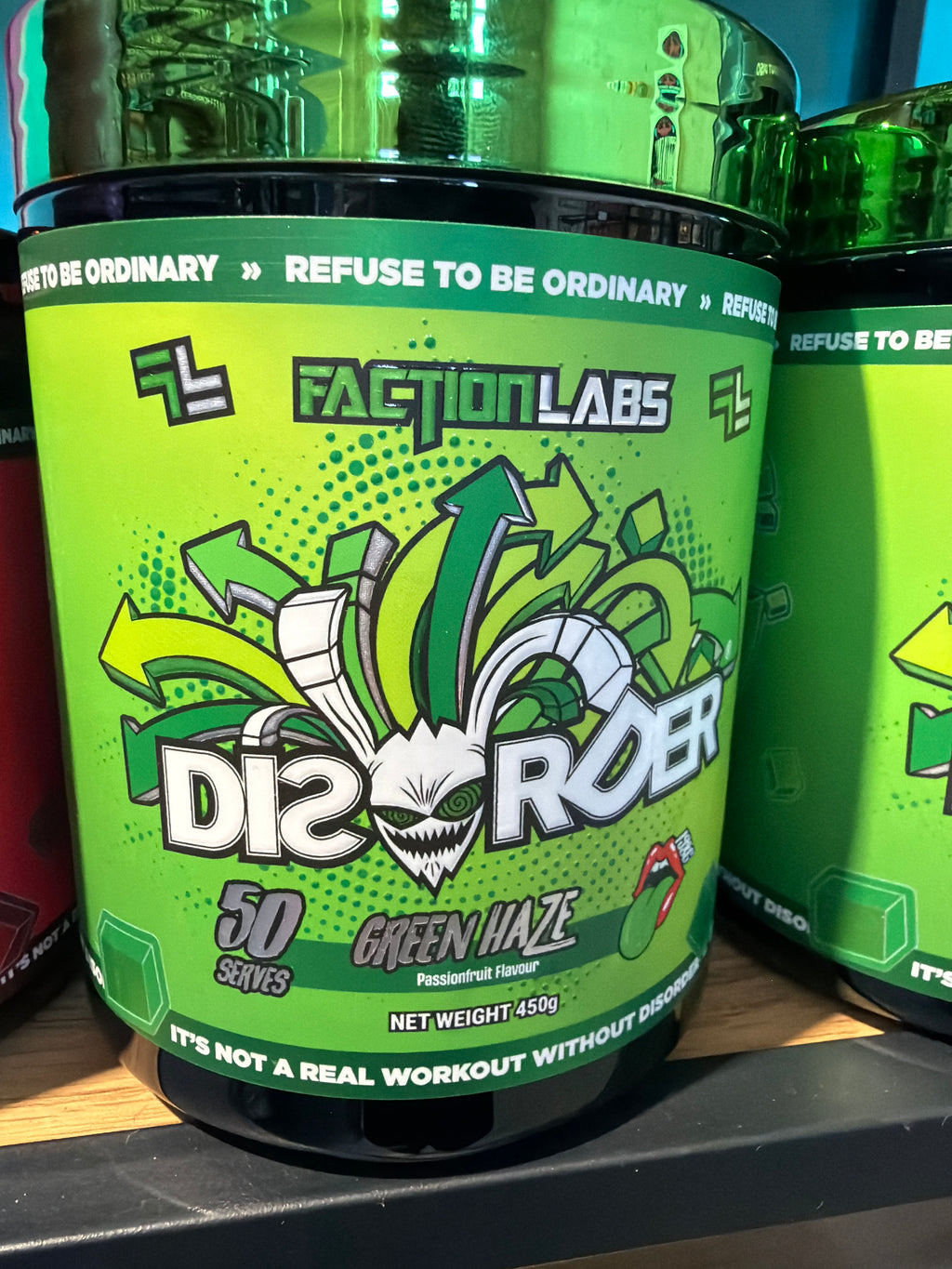 Faction Labs Disorder Pre-Workout - Green Haze (Passionfruit) 450g