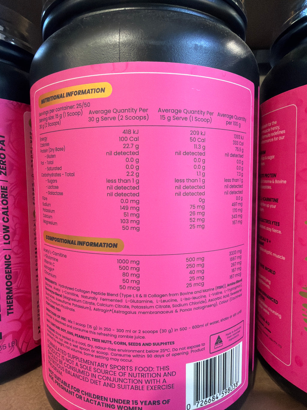 Zombie Labs Protein Water - Frightening Fruit Juice
