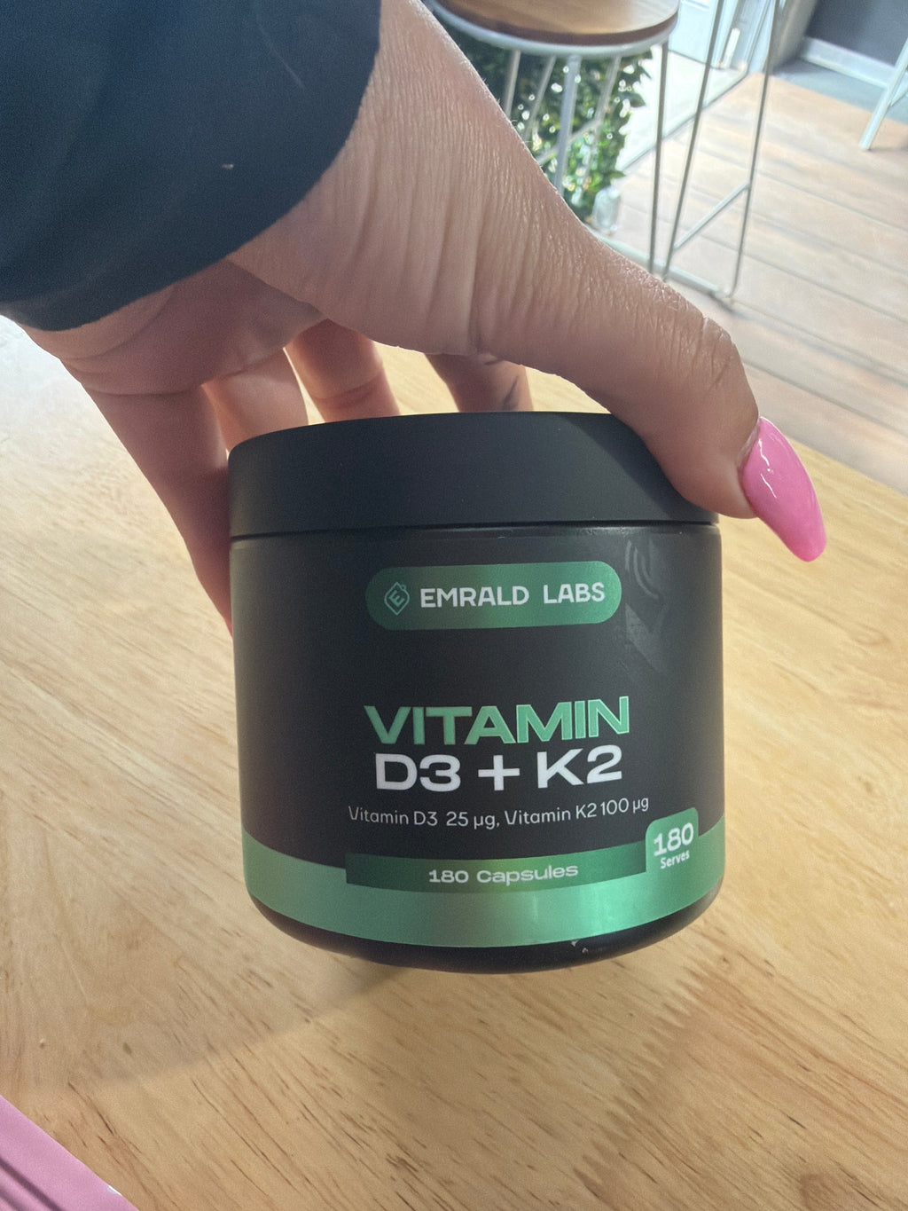 Emrald Labs Vitamin D3 + K2 - 180 Capsules