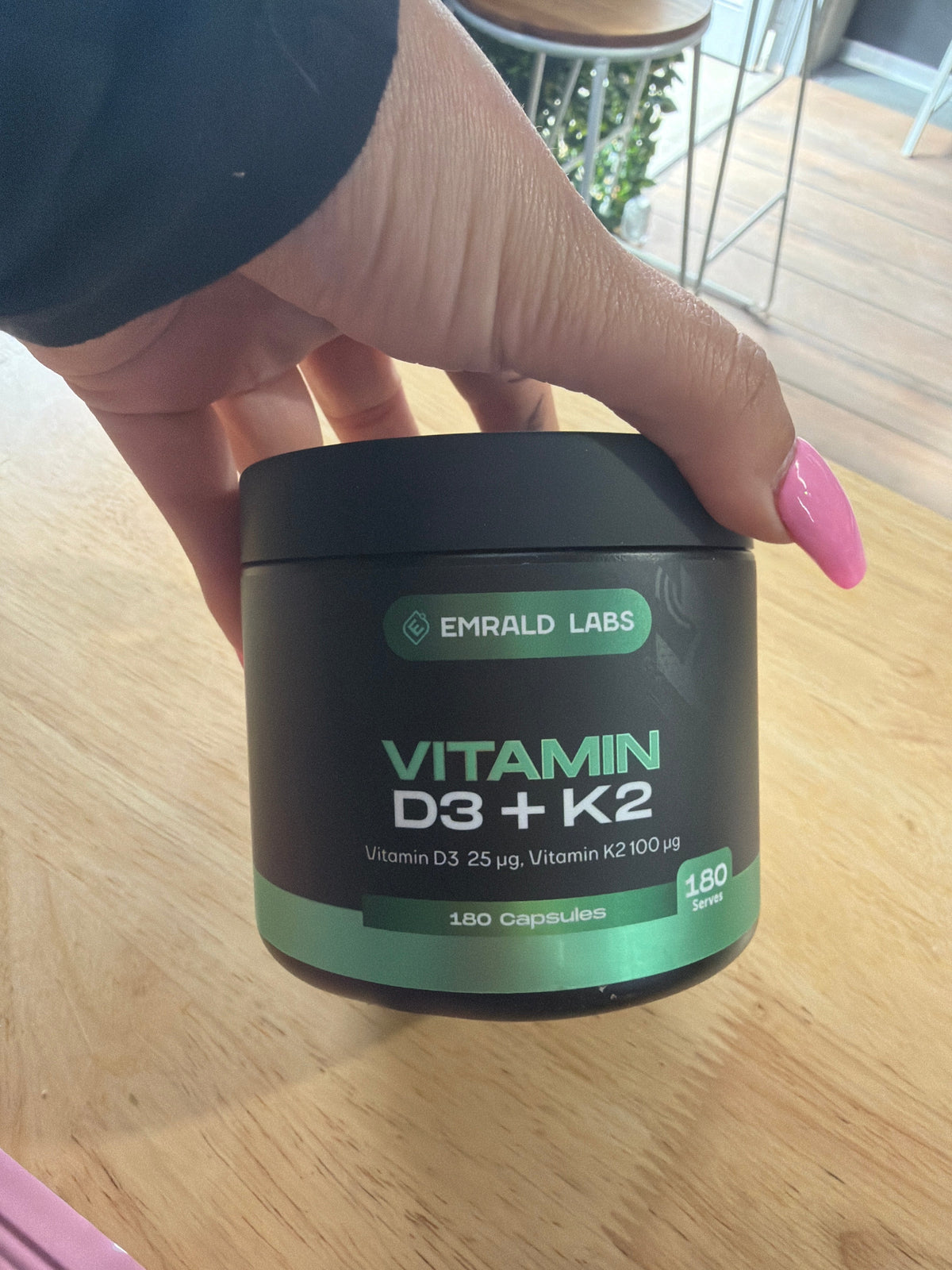 Emrald Labs Vitamin D3 + K2 - 180 Capsules