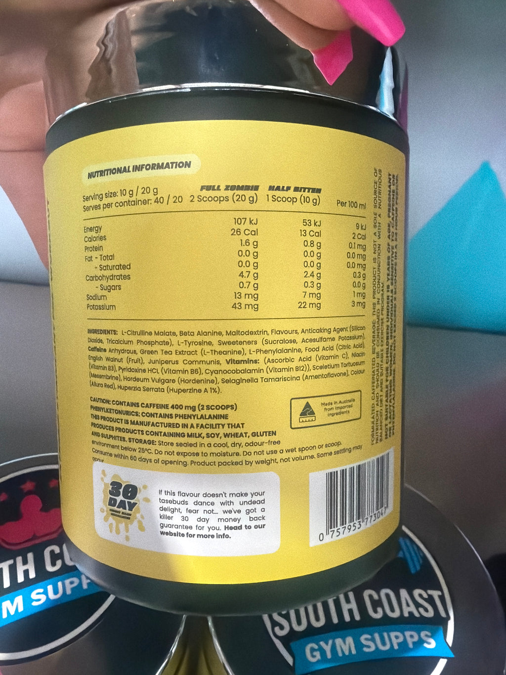 Zombie Labs Cross Eyed Pre-Workout - Raging Rainbow Lolly
