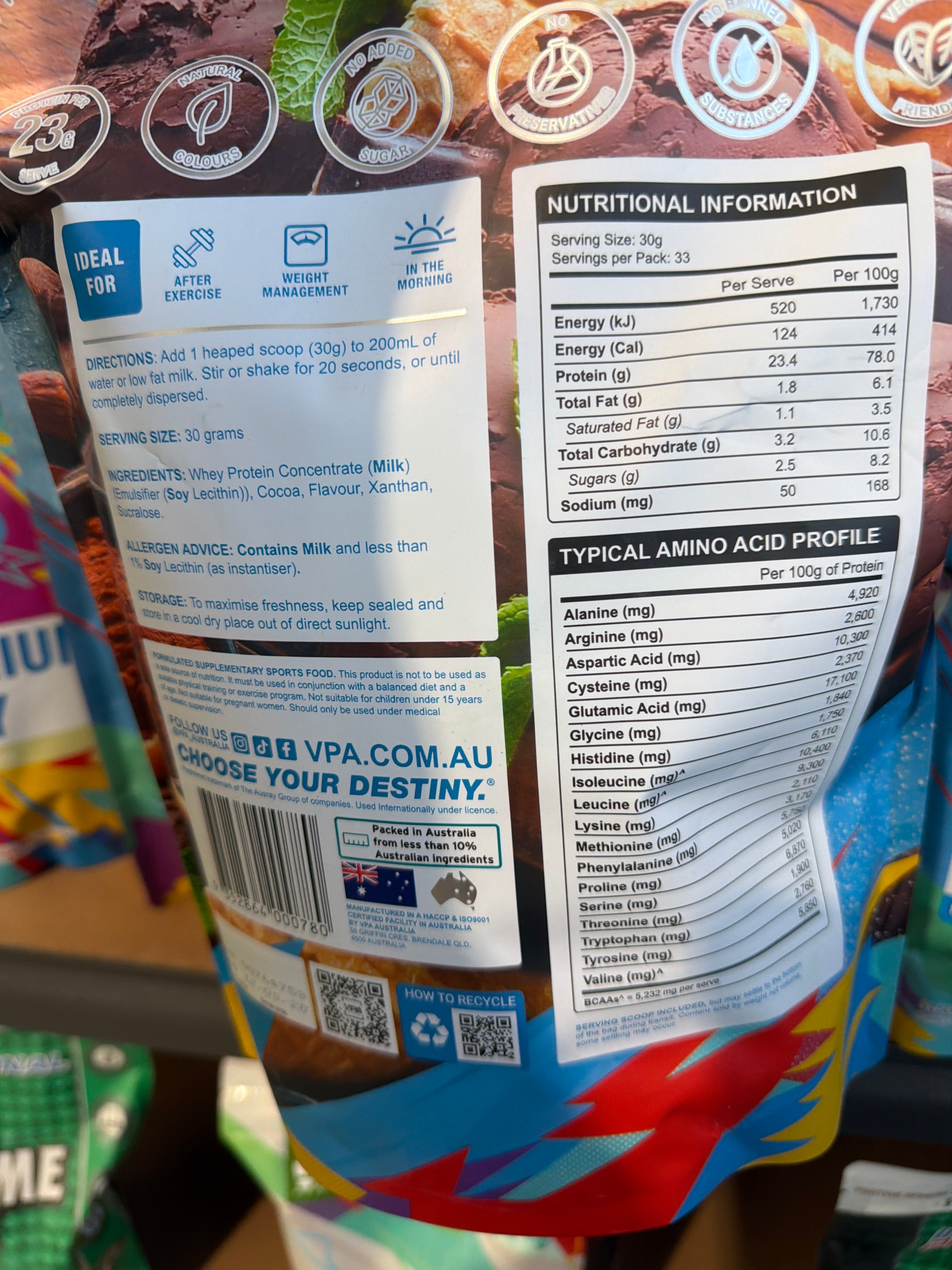 VPA Premium Whey - Chocolate Flavour