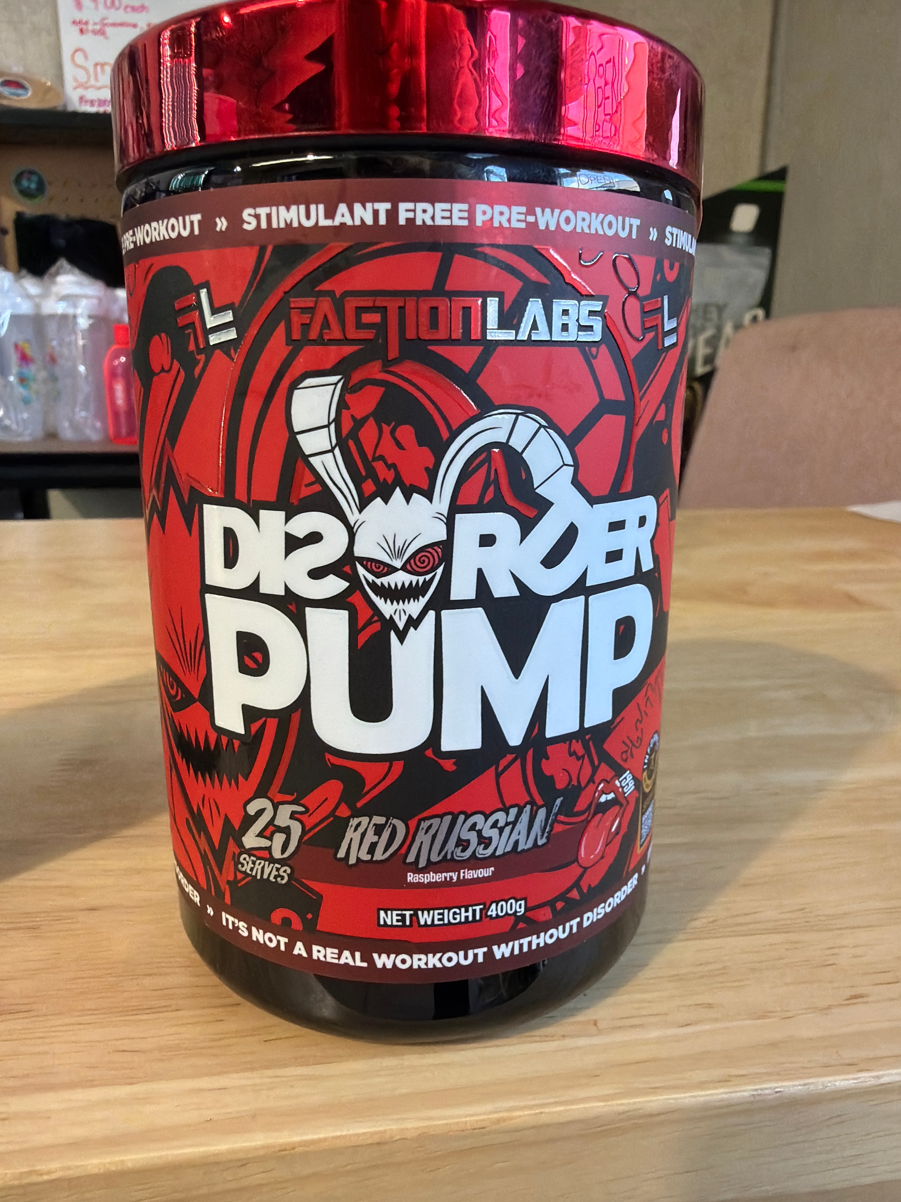 Faction Labs Disorder Pump - Red Russian (Raspberry Flavour)