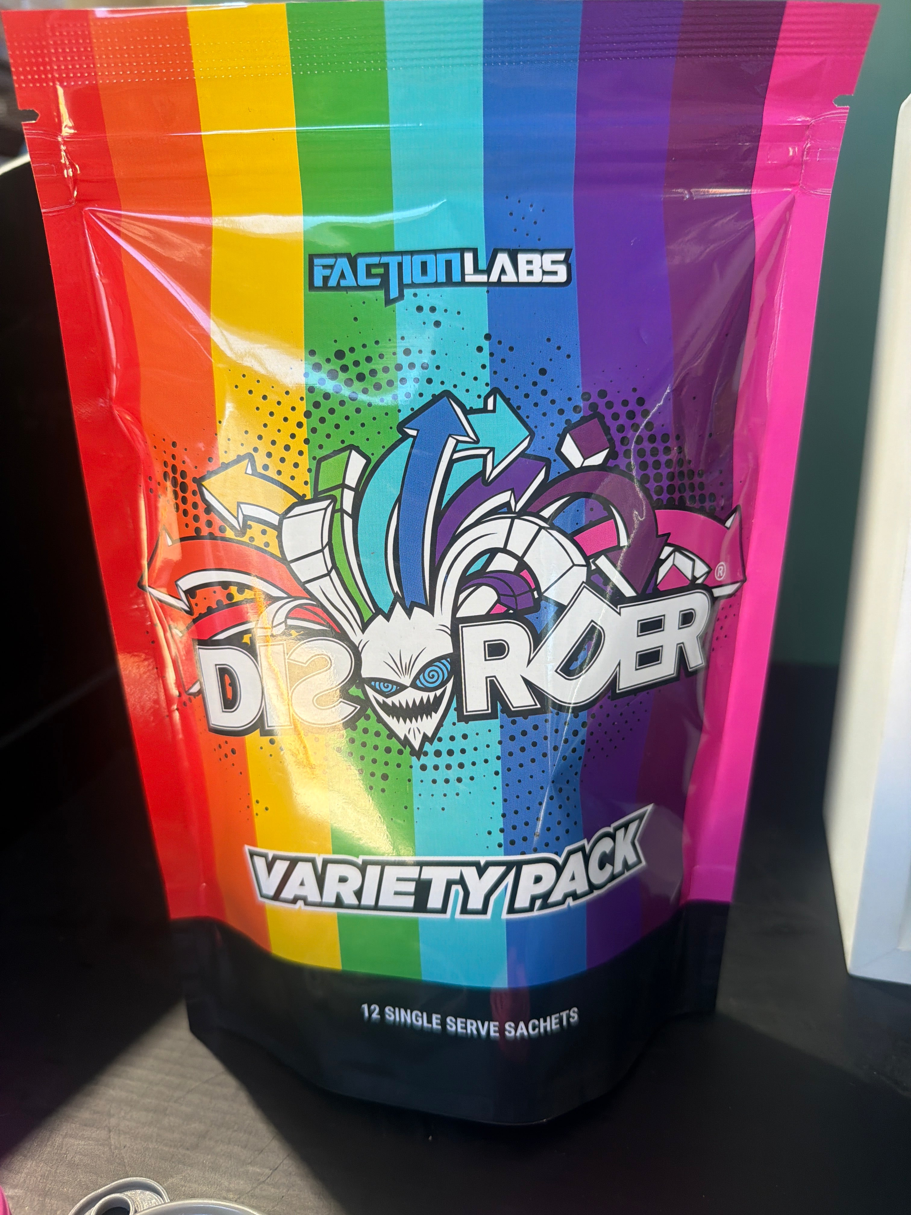 Faction Labs Disorder Pre-Workout – Variety Pack (12 Single Serve Sachets)