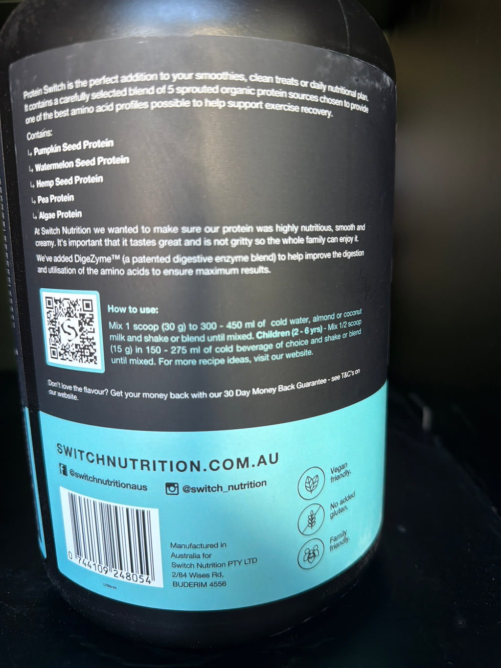 Switch Nutrition Plant Protein - Vanilla Bean