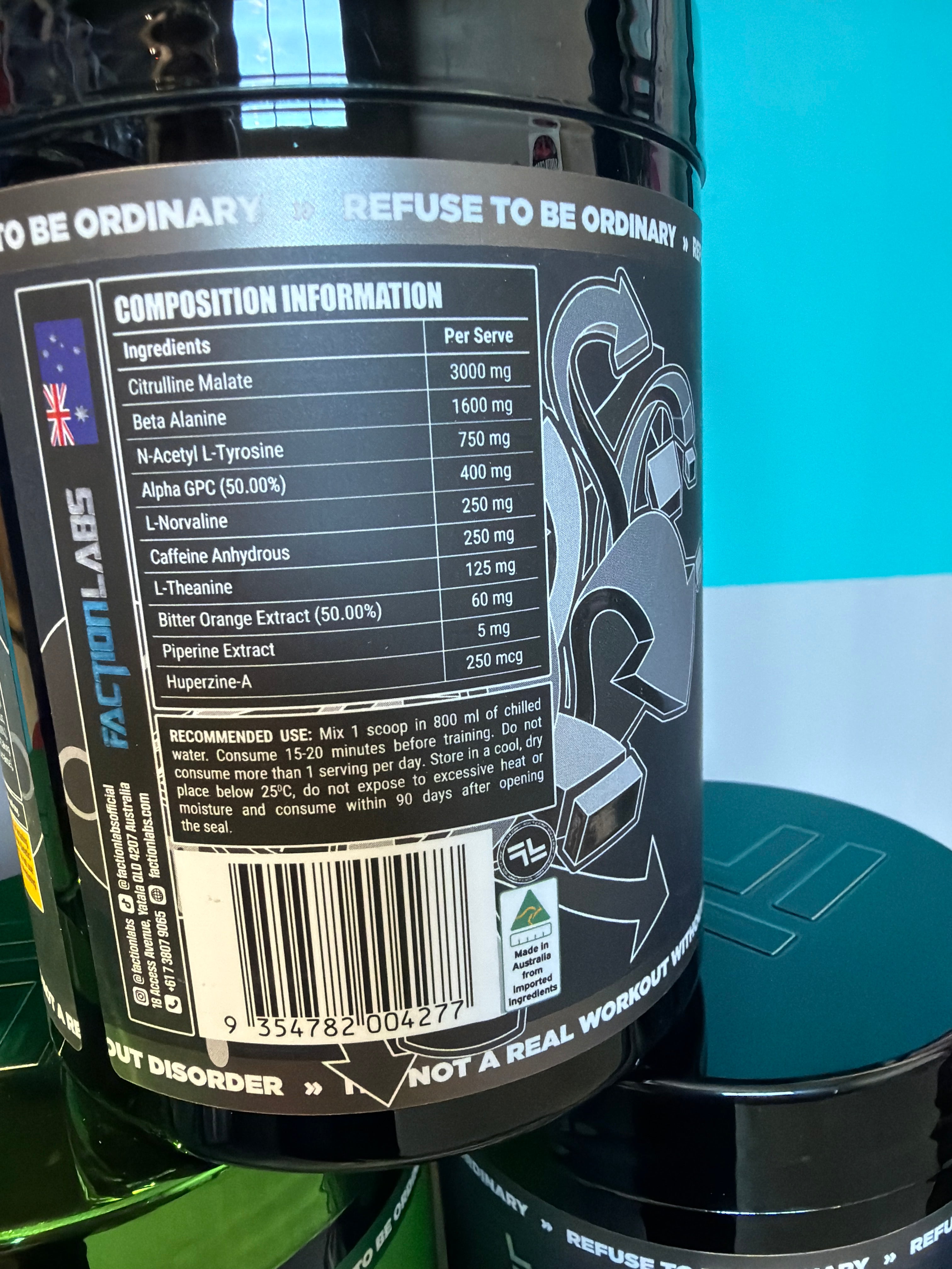 Faction Labs Disorder Pre-Workout - Black Fire (Grape) 450g