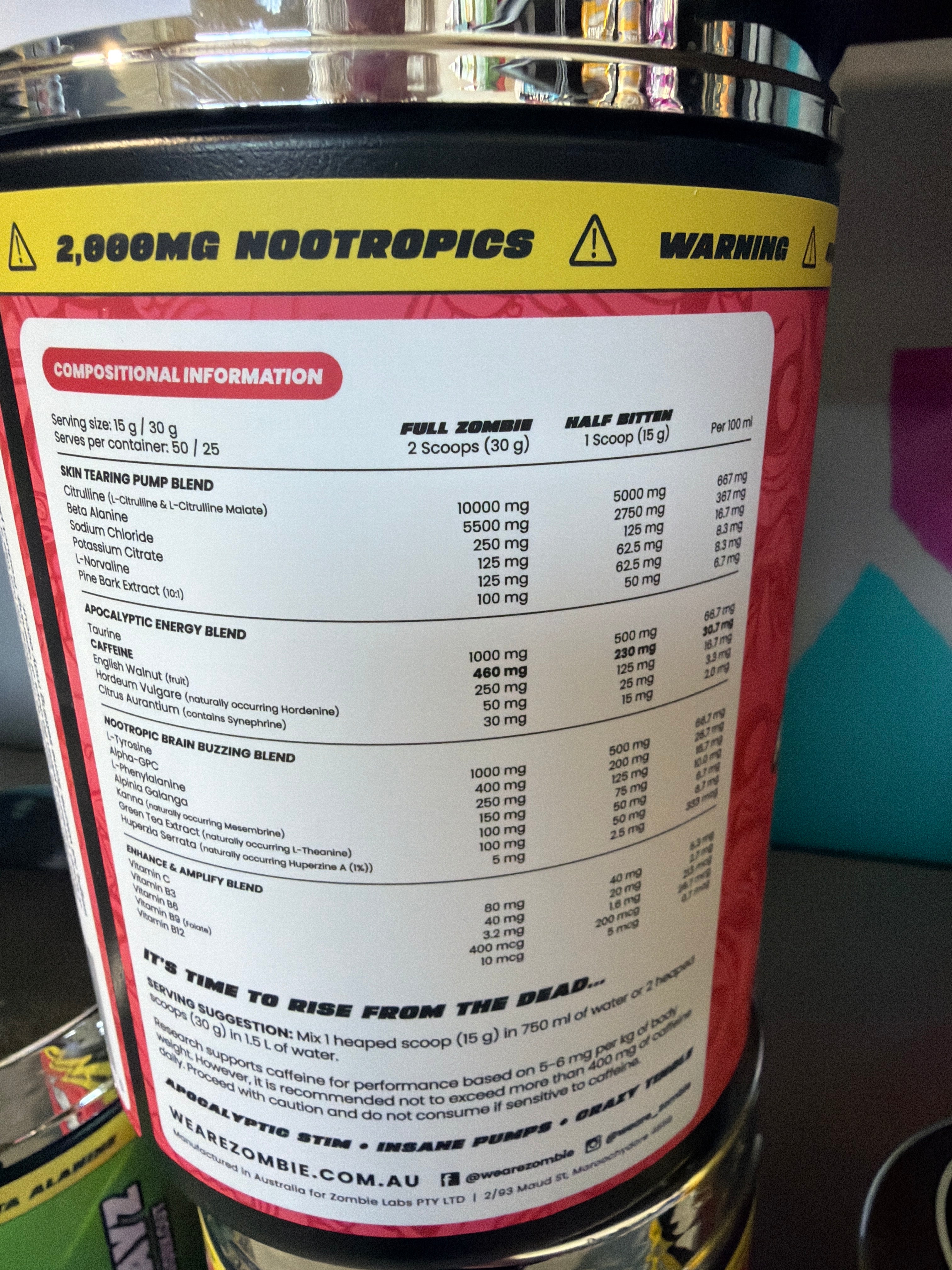 Zombie Labs Pre-Workout - Wicked Watermelon