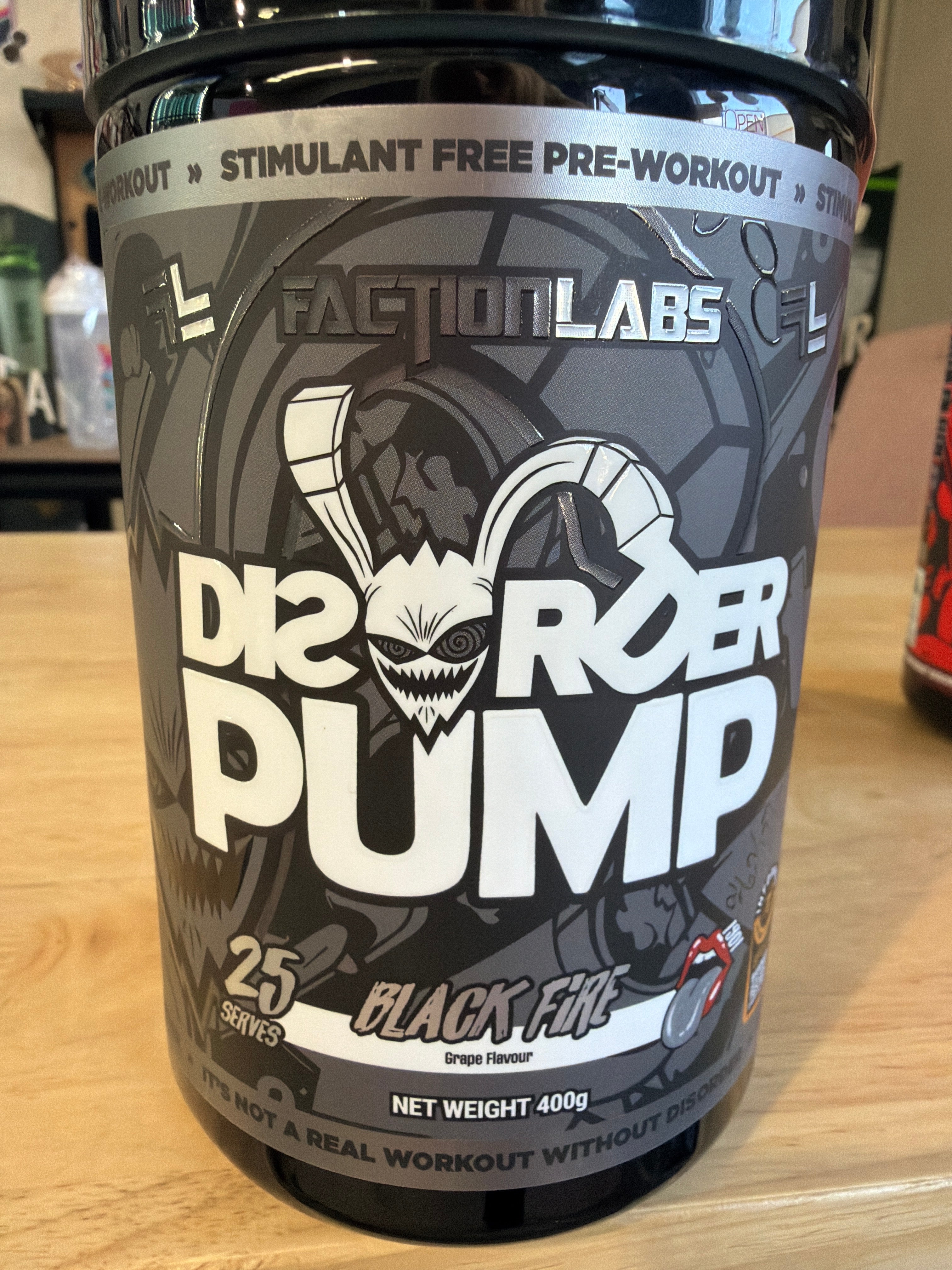 Faction Labs Disorder Pump - Black Fire (Grape Flavour)