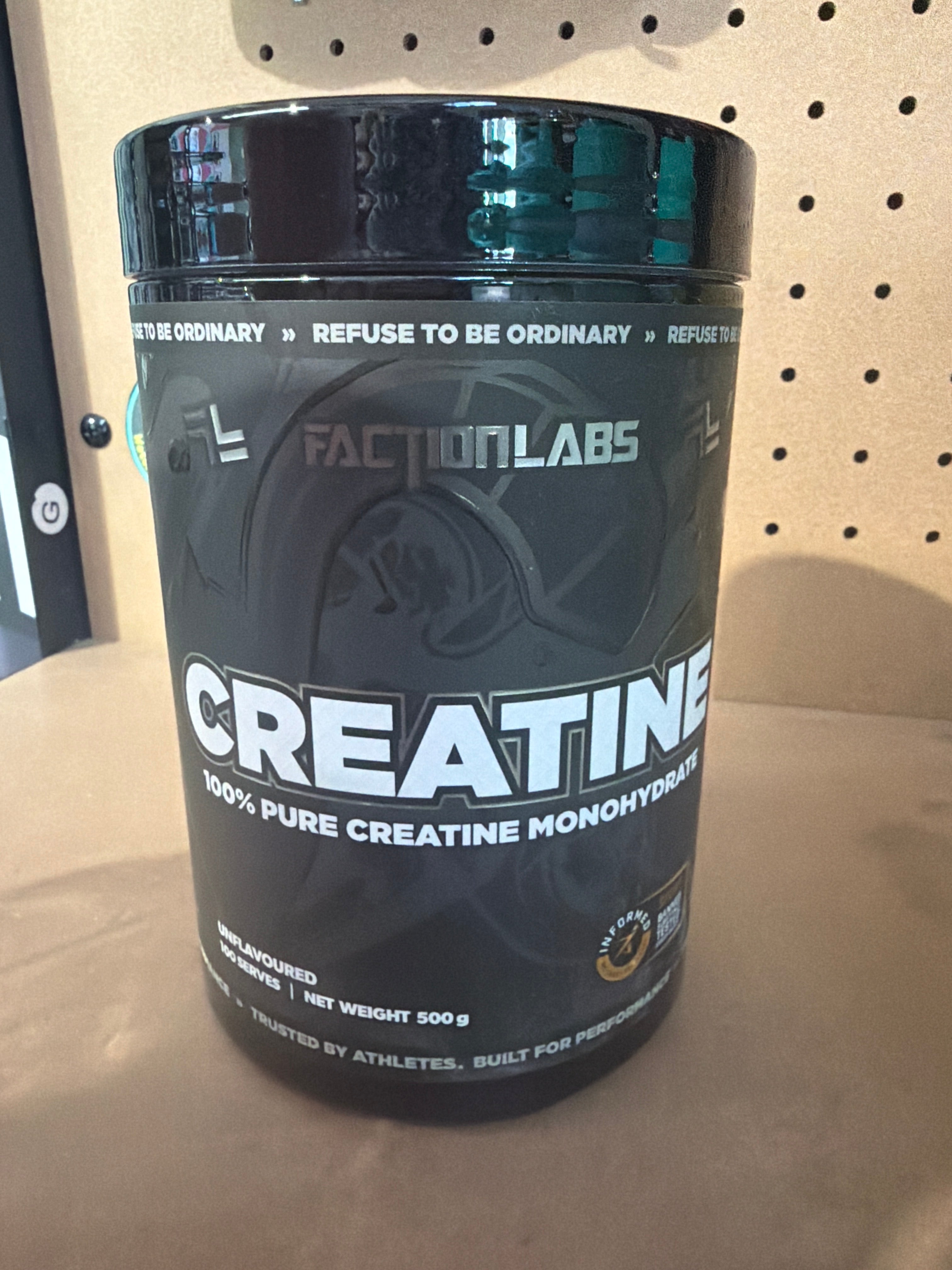 Faction Labs 100% Pure Creatine Monohydrate 500g tub front