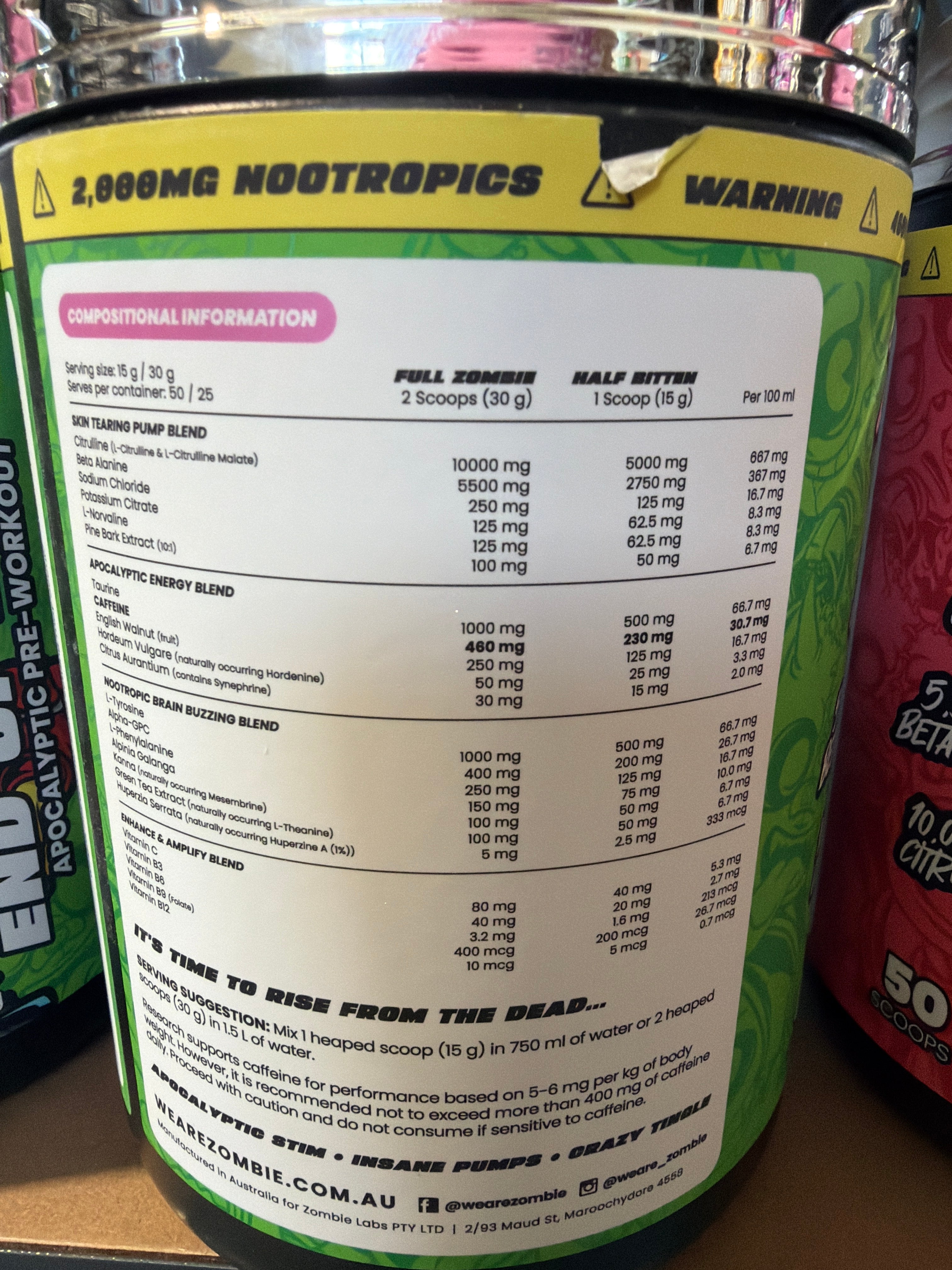 Zombie Labs End of Dayz Pre-Workout - Sinister Strawberry Gummy