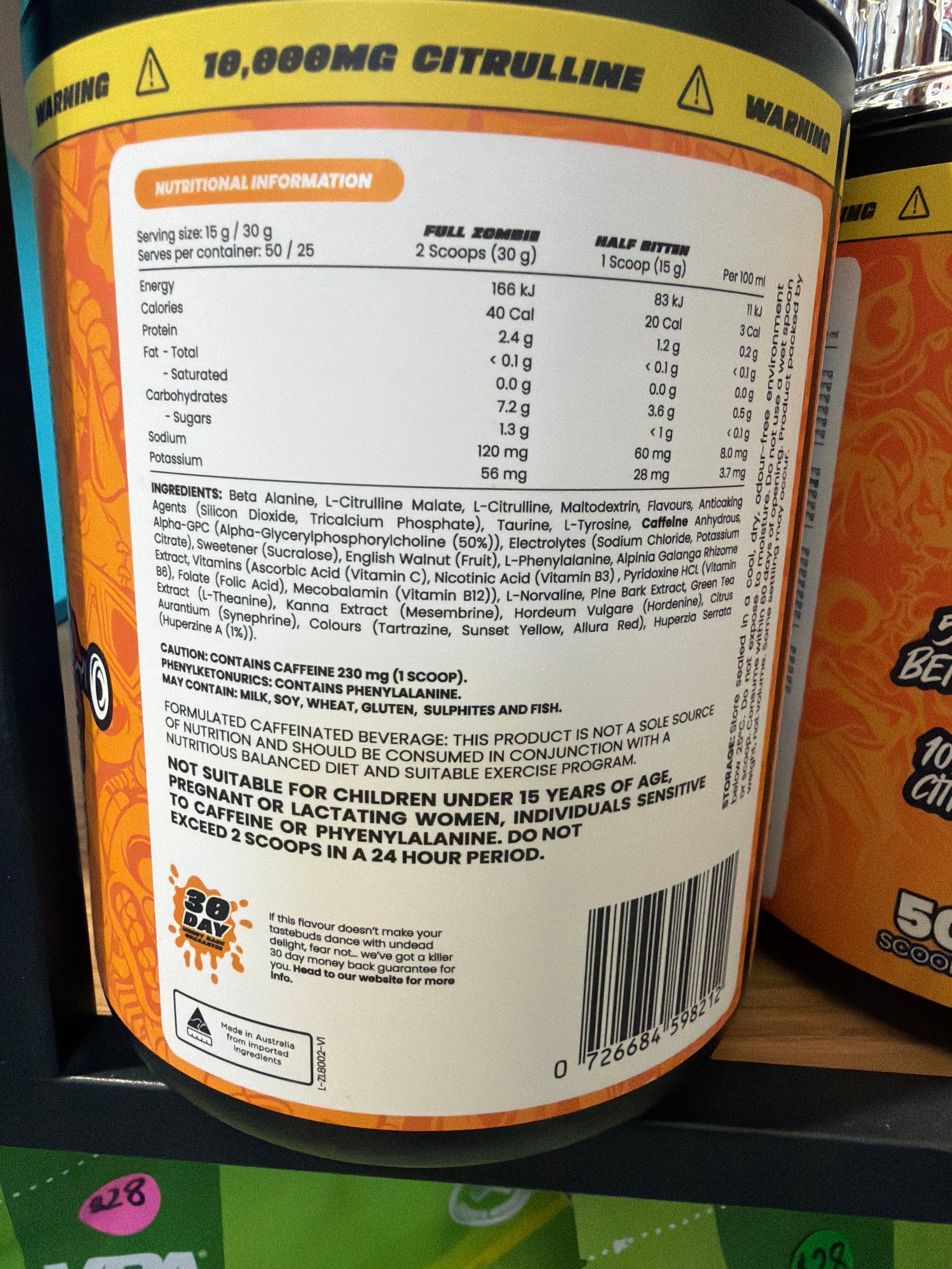 Zombie Labs Manic Mango Nectar Pre-Workout