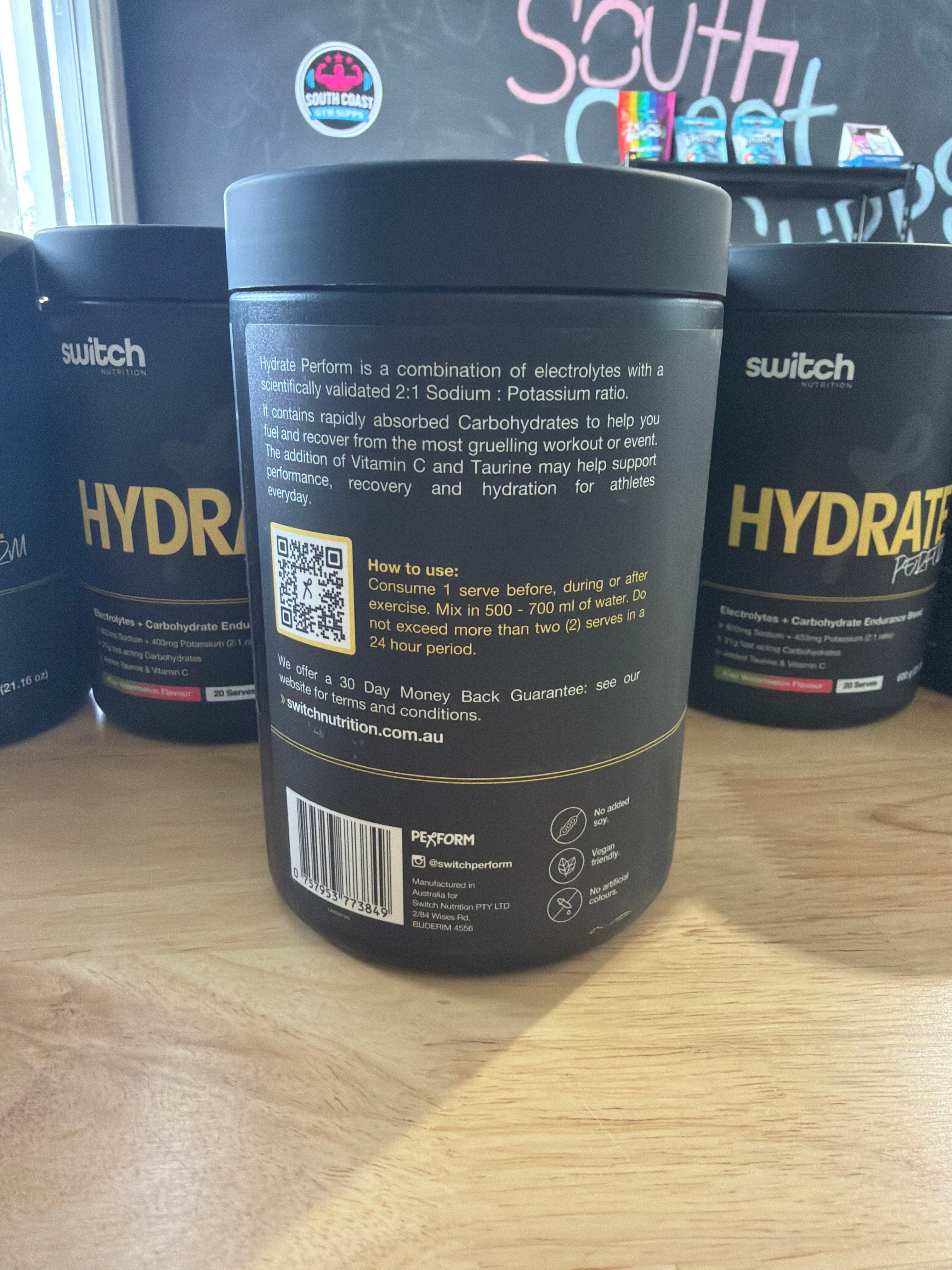 Switch Nutrition Hydrate Perform – Kiwi Watermelon Flavour