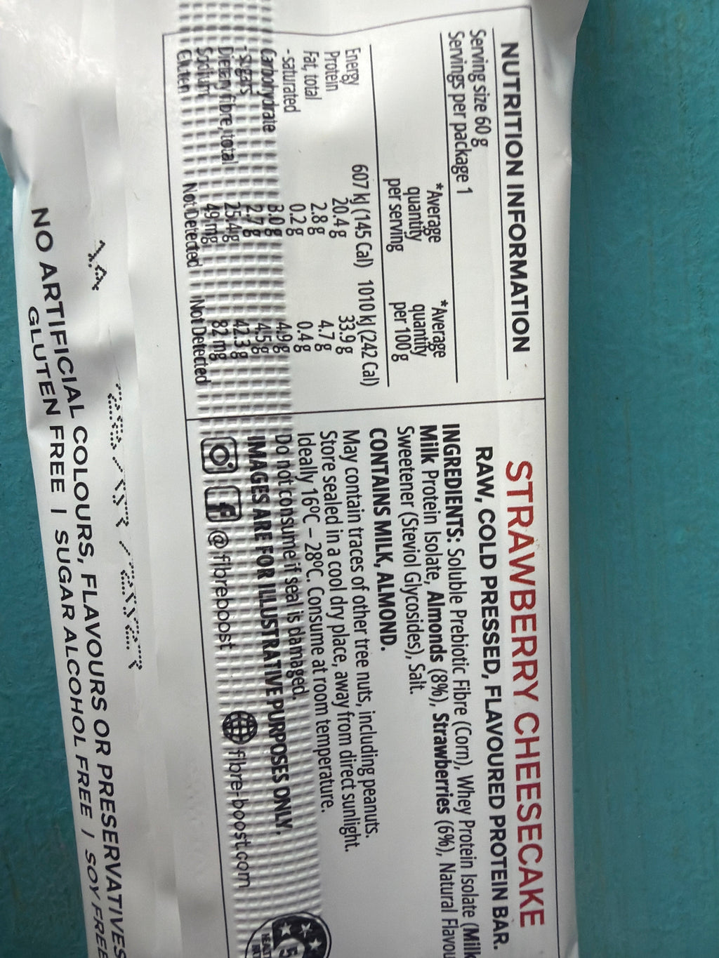 Fibre Boost Strawberry Cheesecake Flavoured Protein Bar