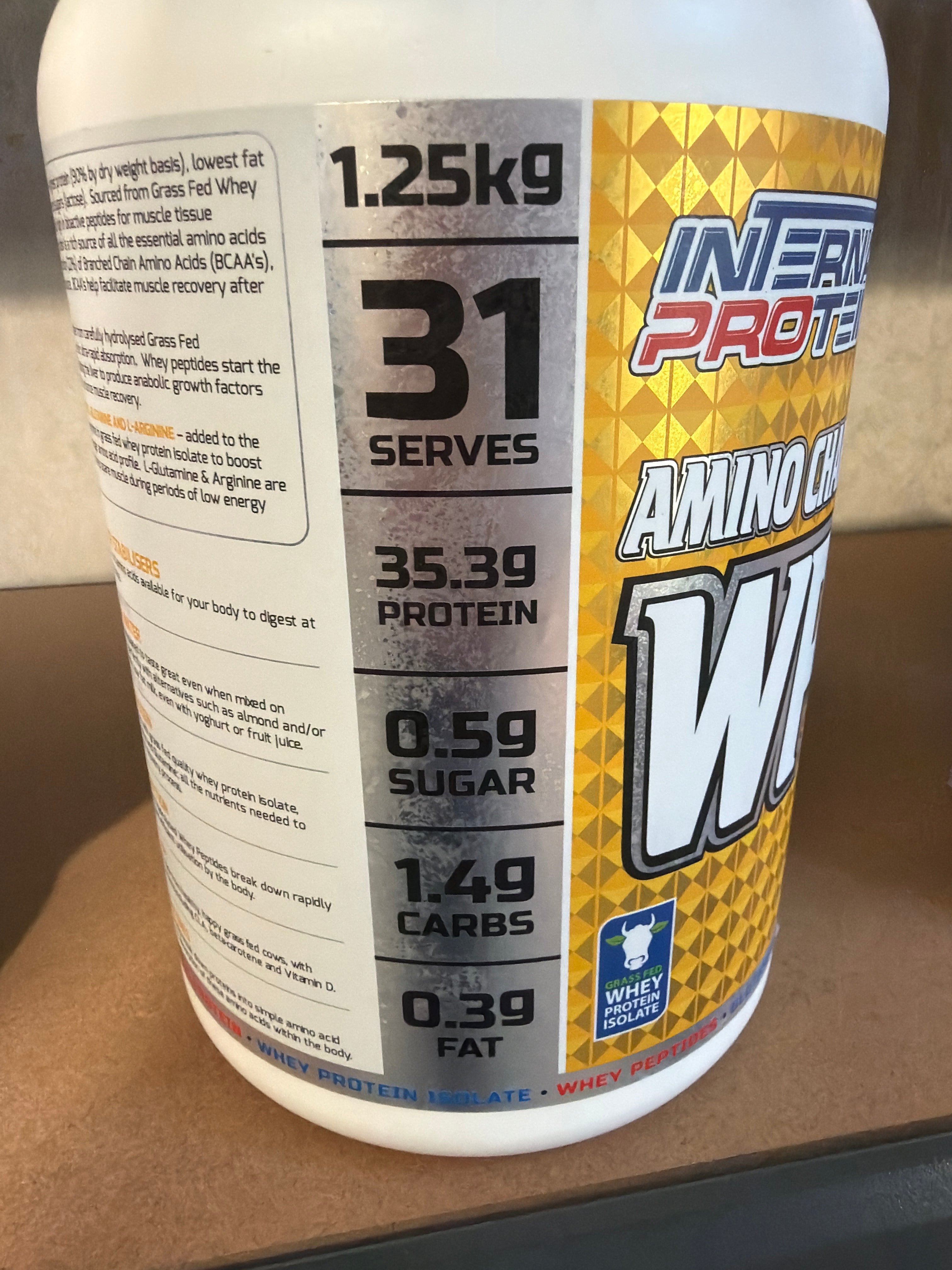 International Protein Amino Charged WPI - Vanilla Ice Cream