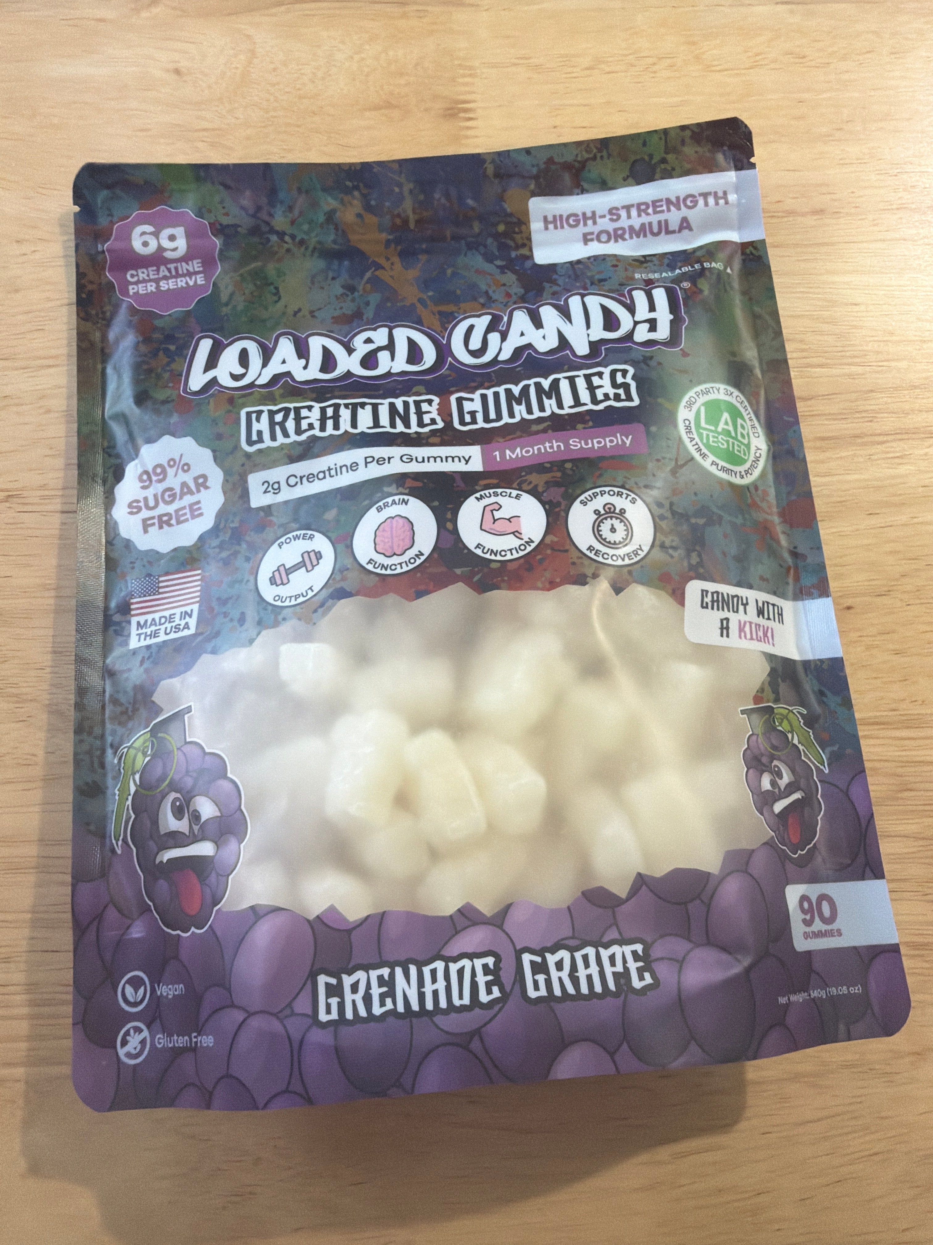 Loaded Candy Creatine Gummies – Grenade Grape