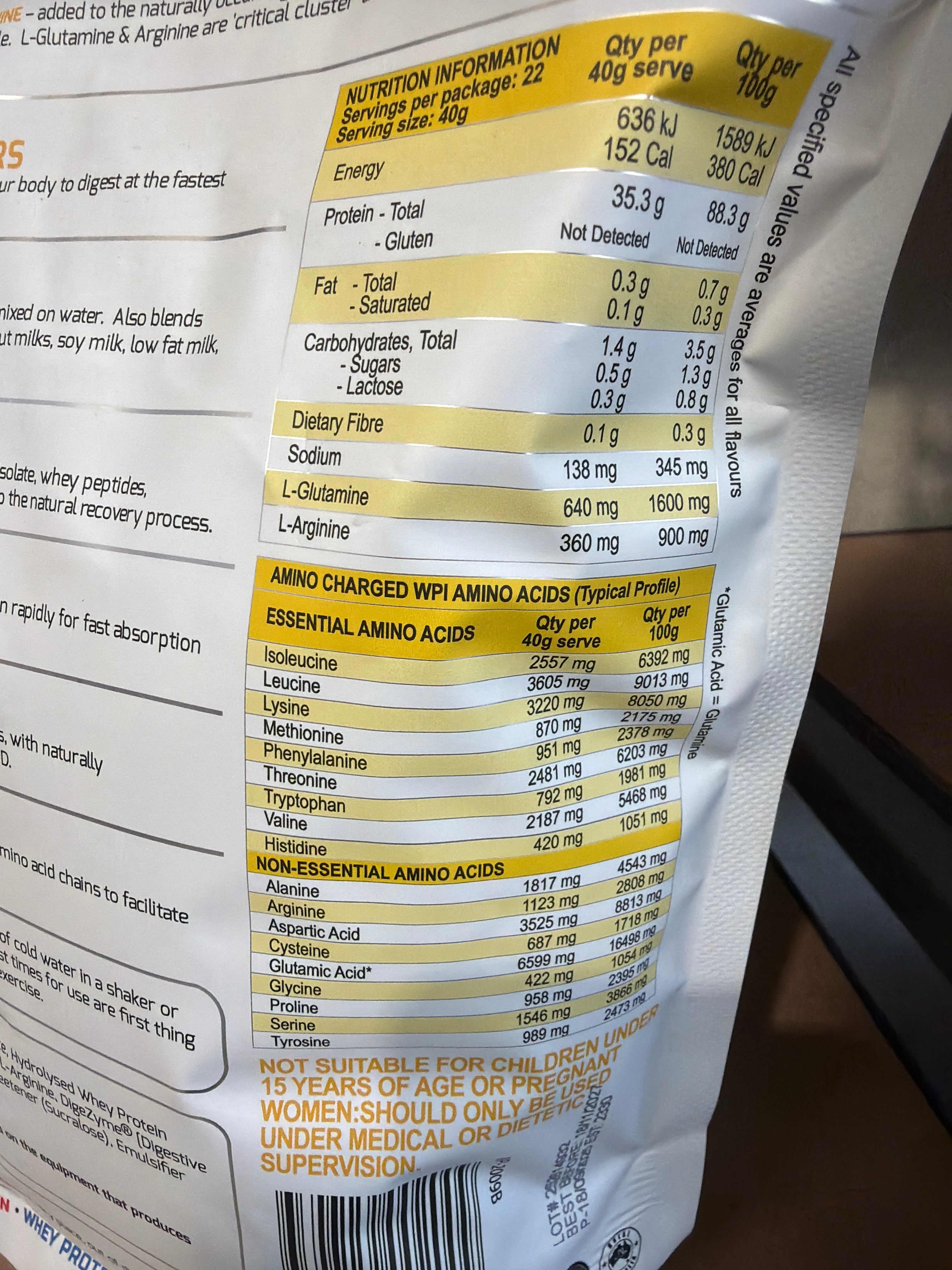 International Protein Amino Charged WPI - Chocolate