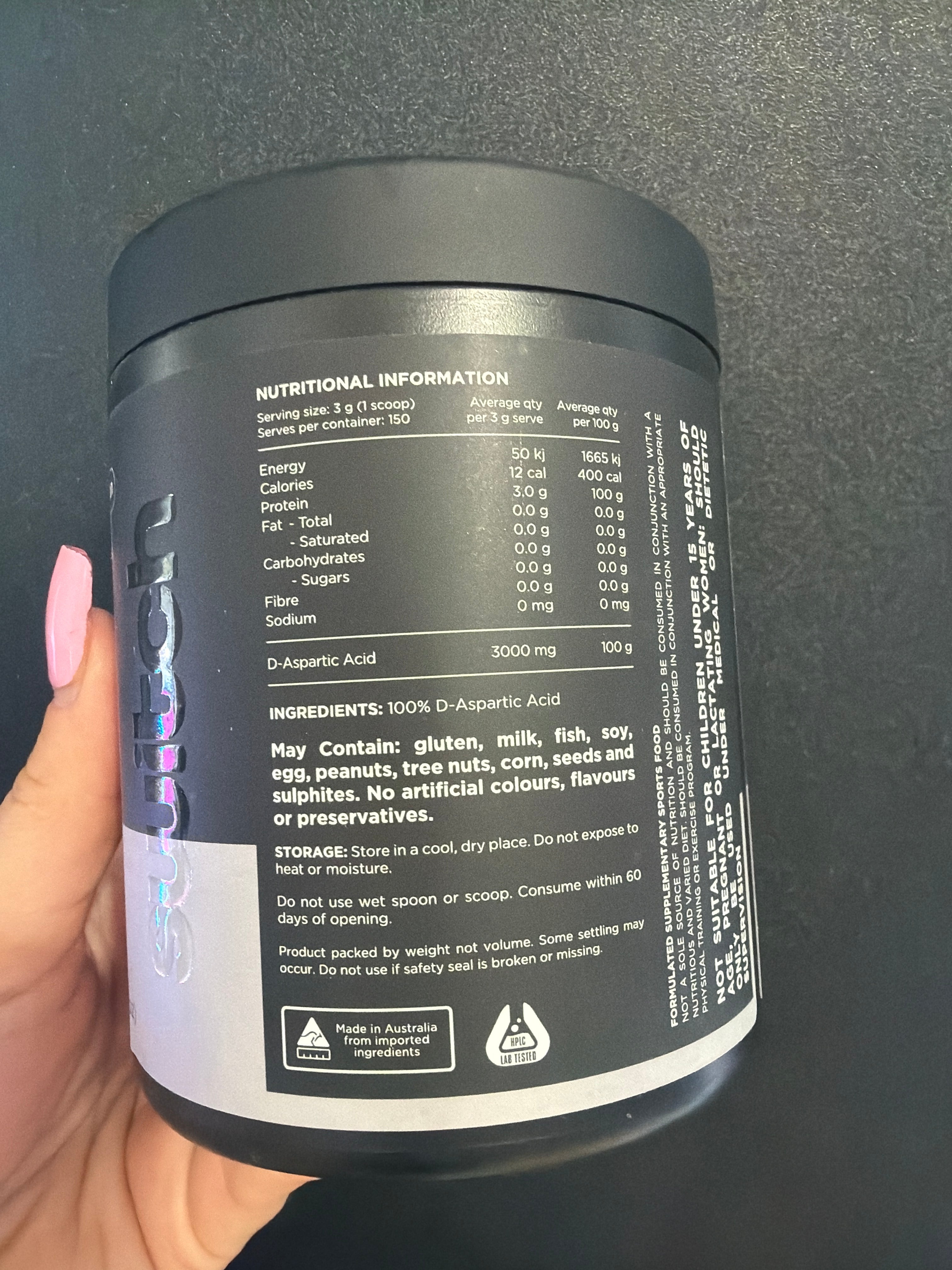 Switch Nutrition DAA - 100% Pure D-Aspartic Acid