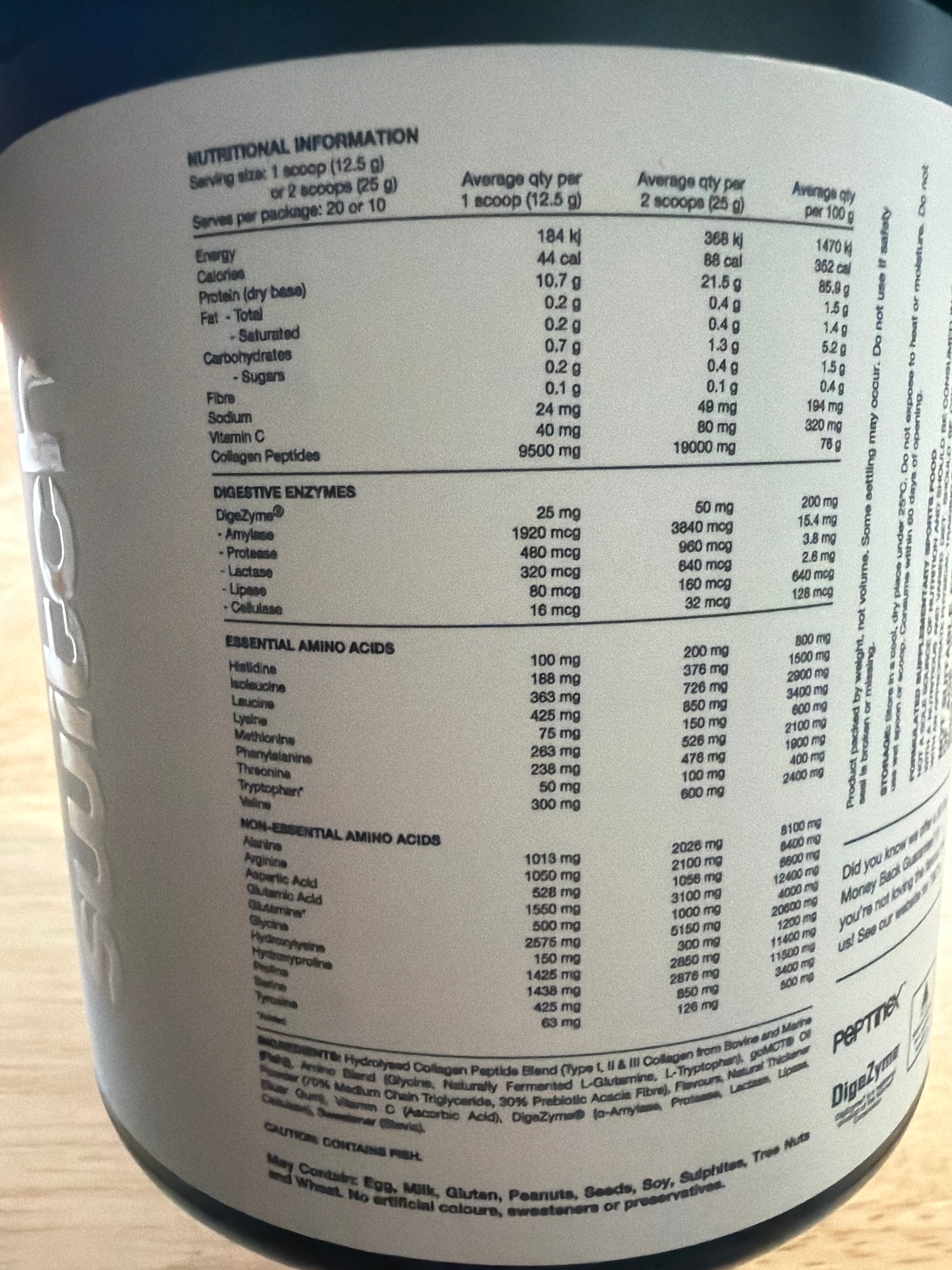 Switch Nutrition Collagen Peptides – Vanilla Creme Flavour