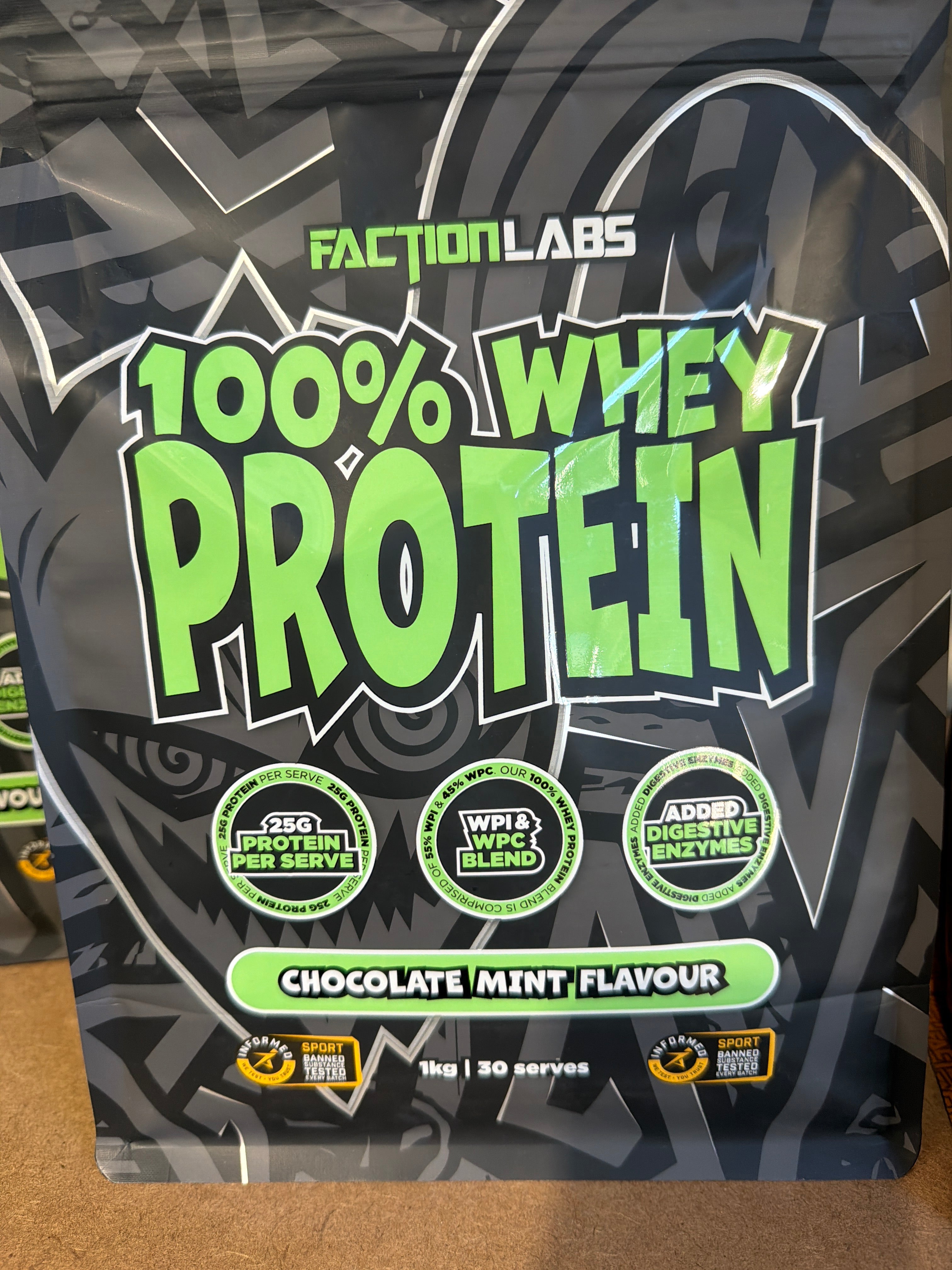 Faction Labs 100% Whey Protein - Chocolate Mint