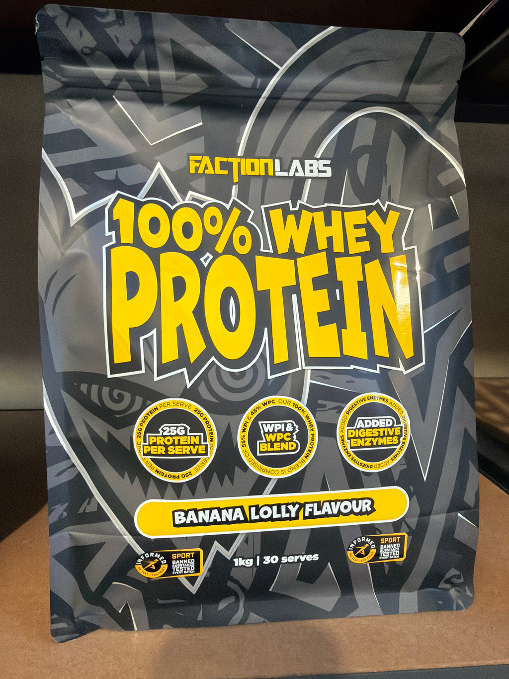 Faction Labs 100% Whey Protein - Banana Lolly