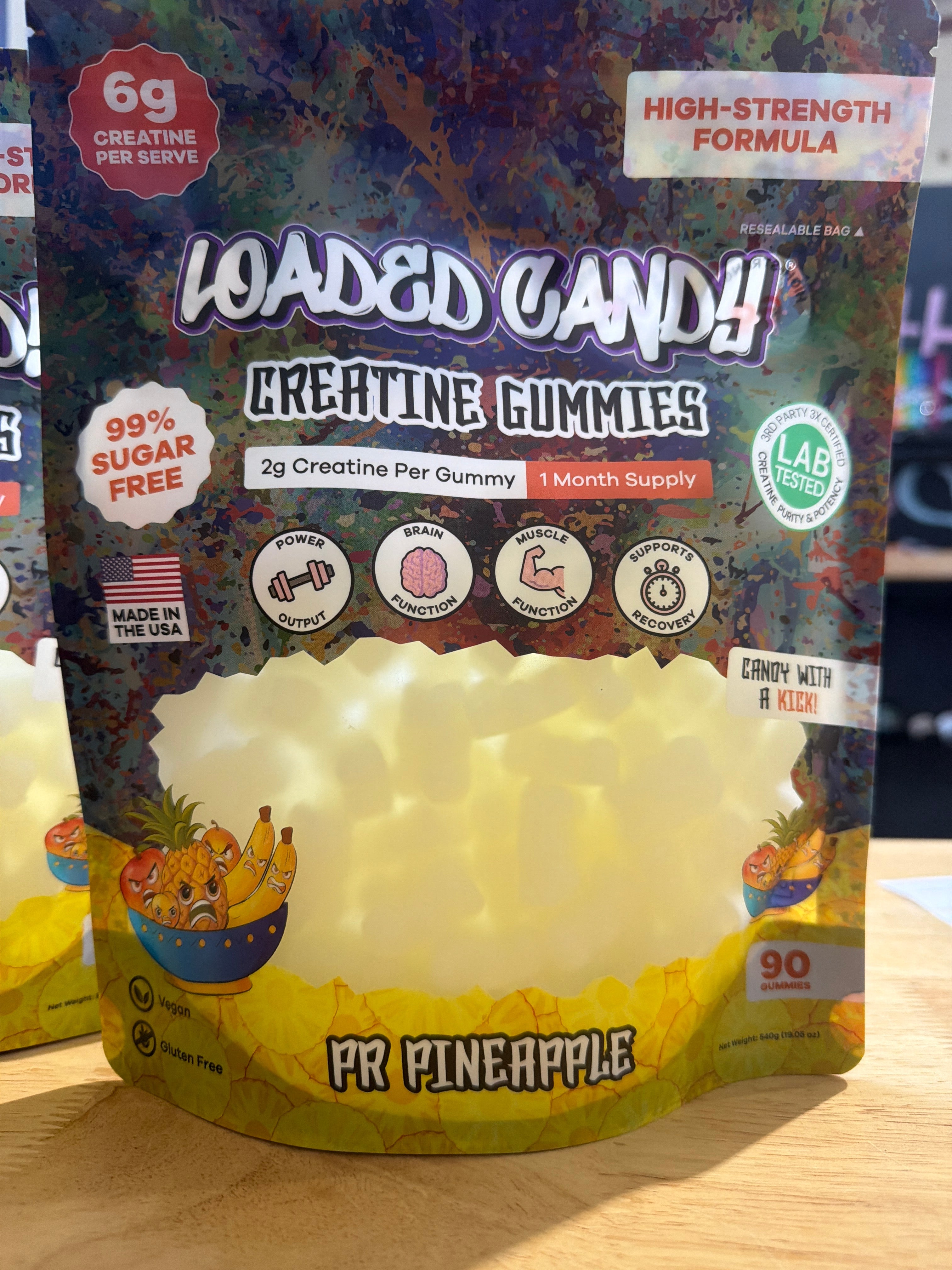Loaded Candy Creatine Gummies - PR Pineapple