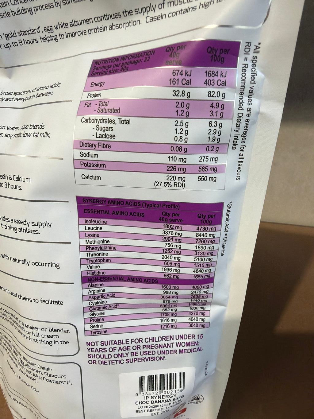 International Protein Protein Synergy - Choc Banana