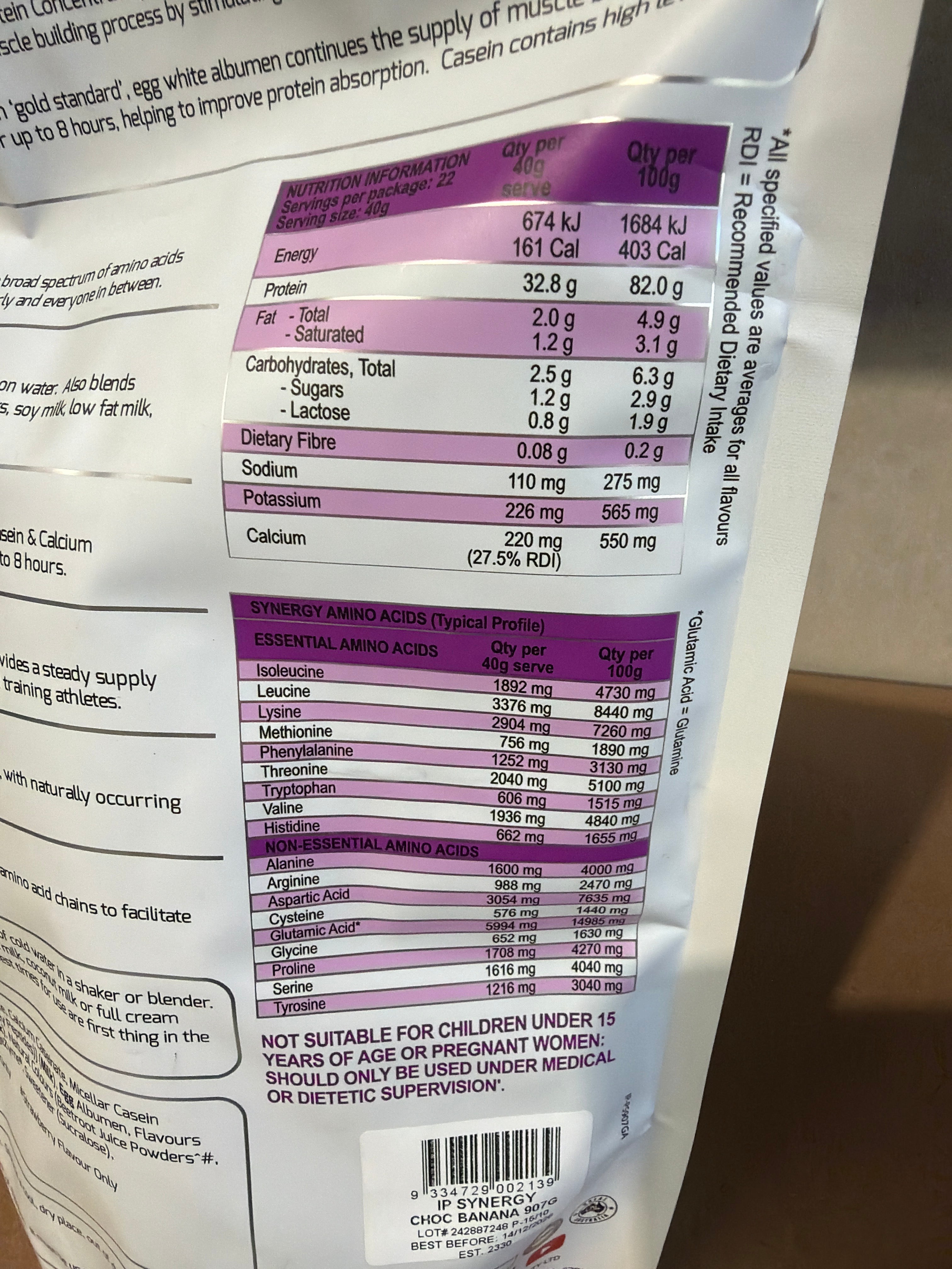 International Protein Protein Synergy - Choc Banana