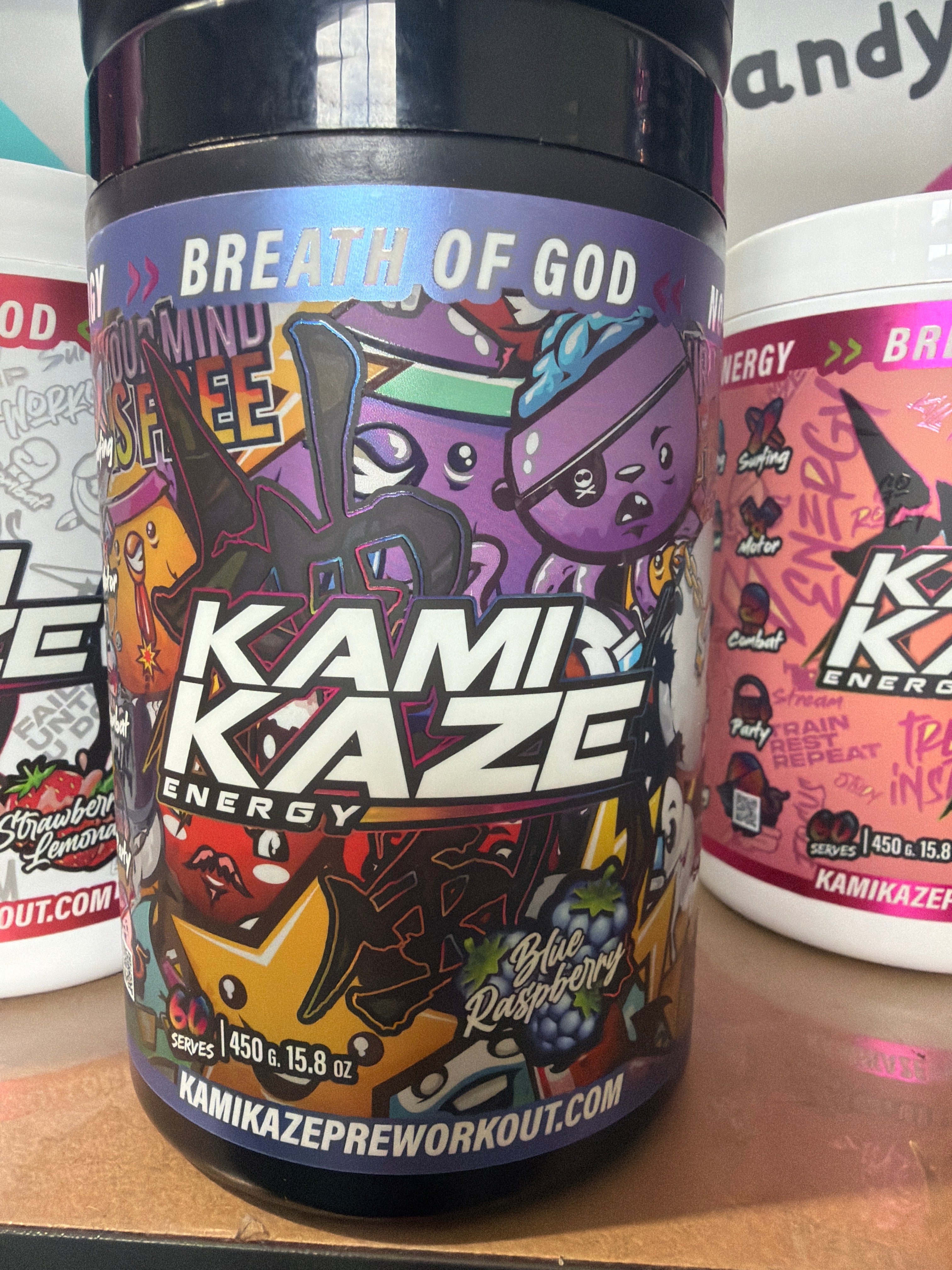 Kamikaze Energy Breath of God - Blue Raspberry